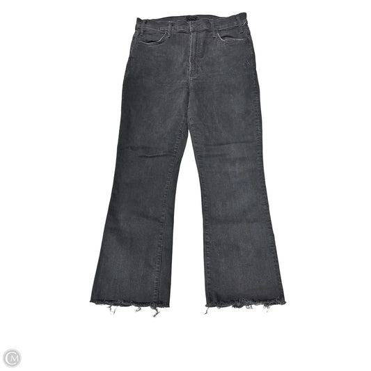 Jeans Straight By Mother In Black Denim, Size: 12