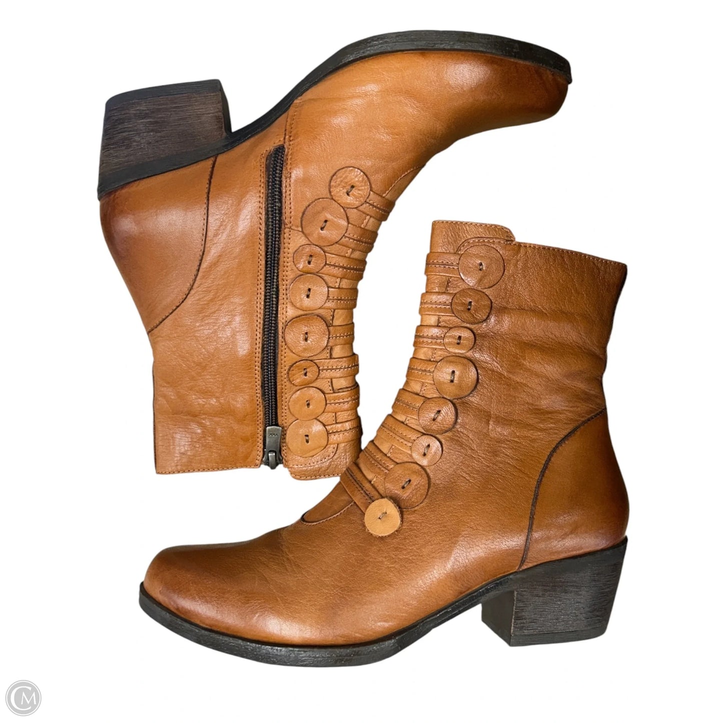 Boots Ankle Heels By Spring Step In Brown, Size: 8.5