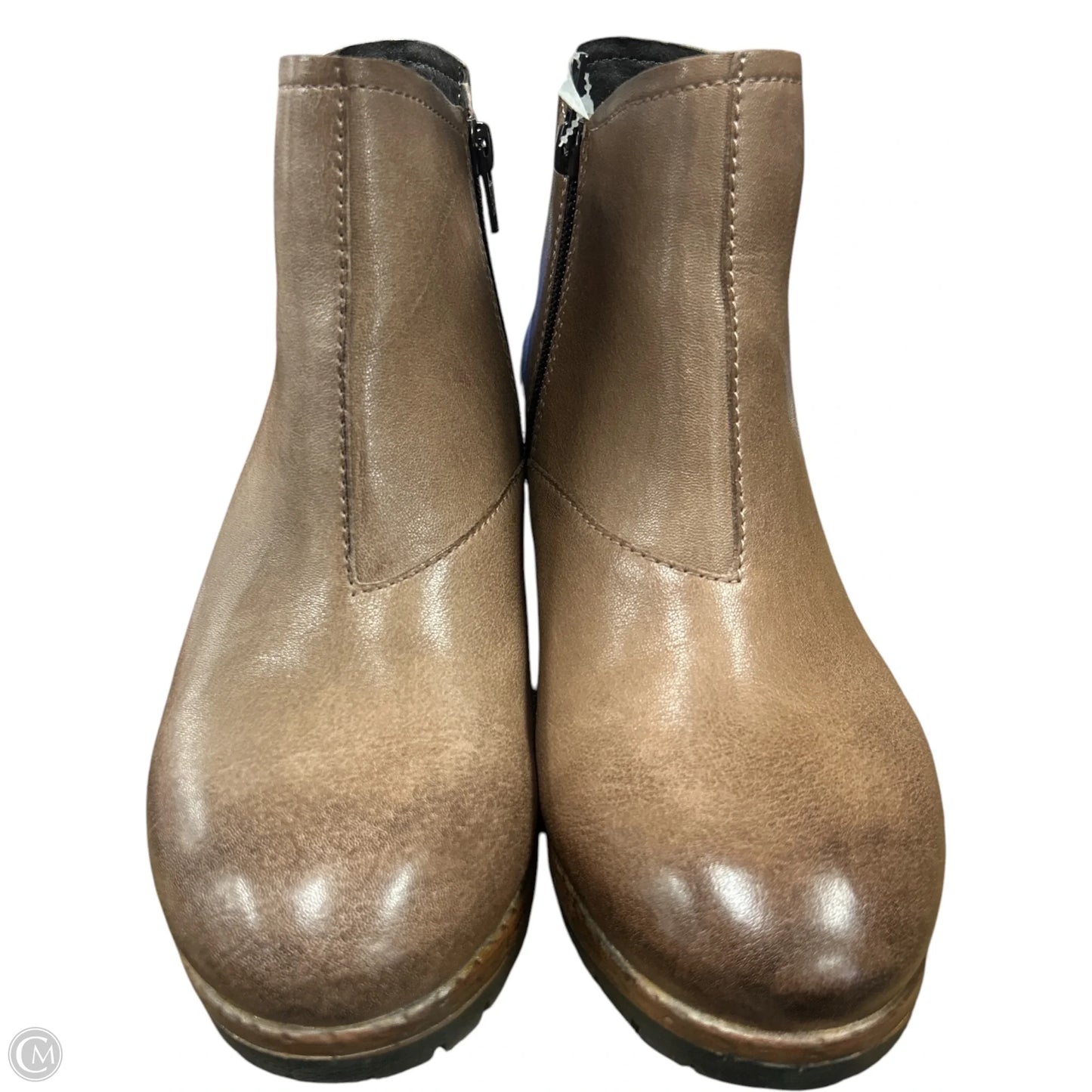 Boots Ankle Heels By Cmb In Brown, Size: 8.5