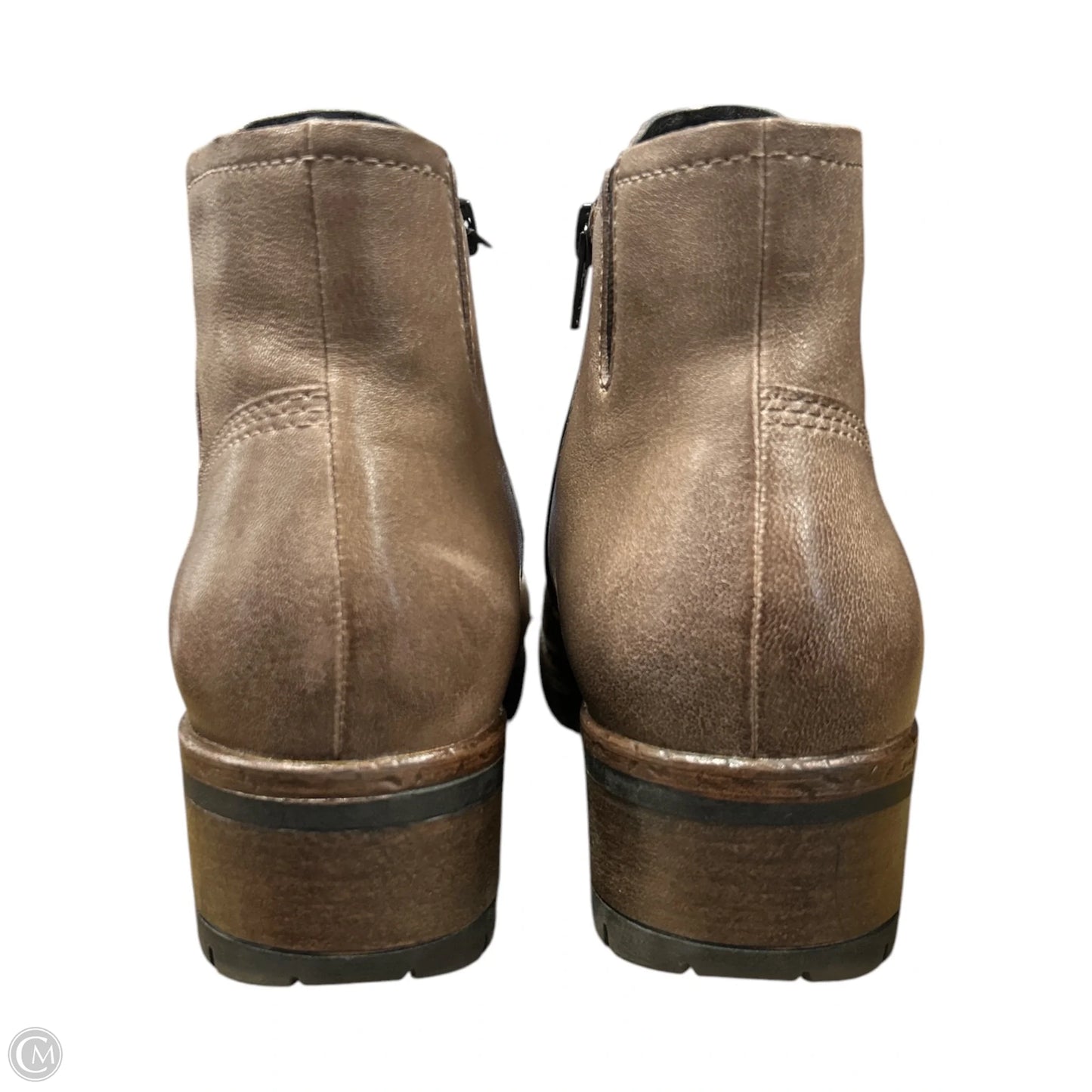 Boots Ankle Heels By Cmb In Brown, Size: 8.5