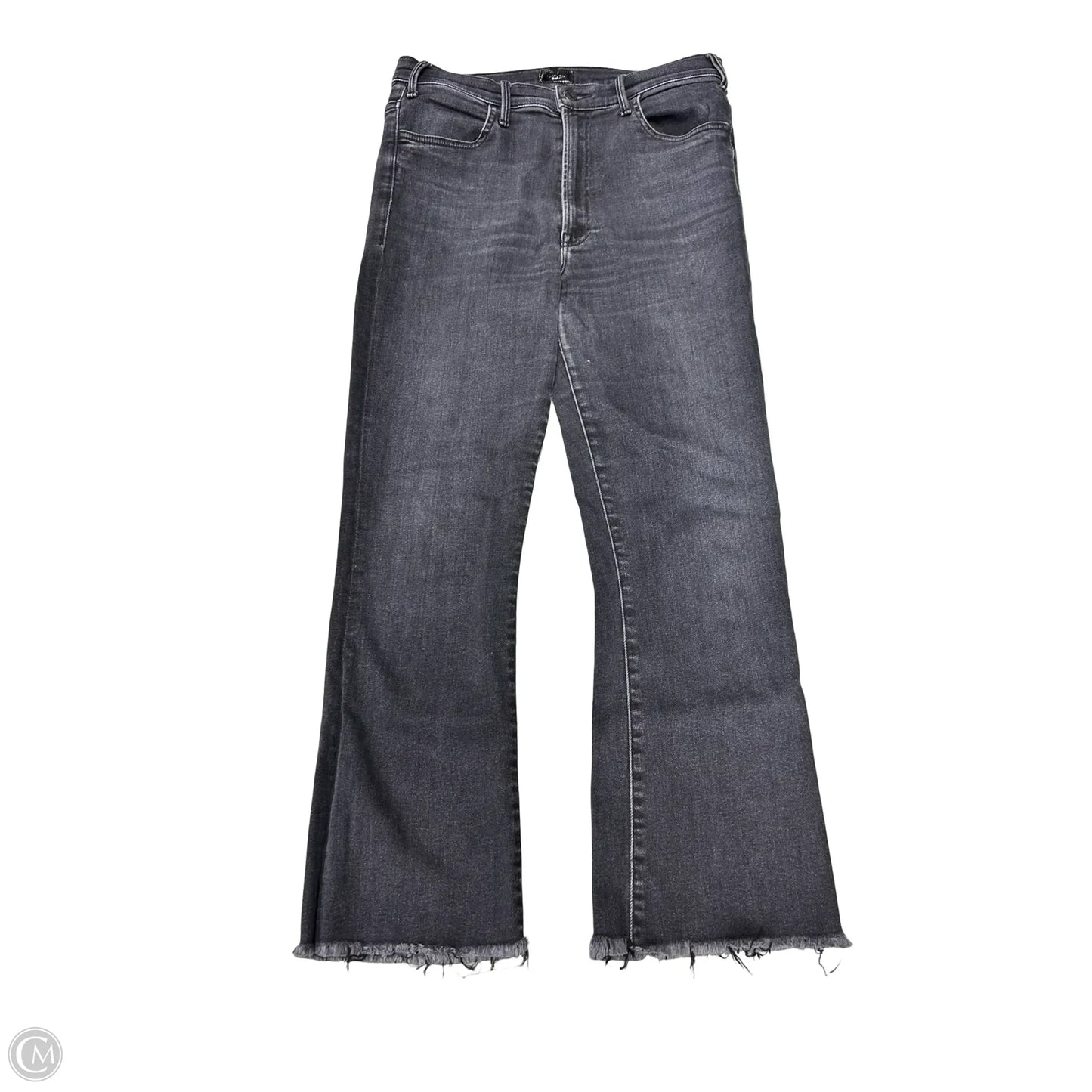 Jeans Straight By Mother In Black Denim, Size: 6