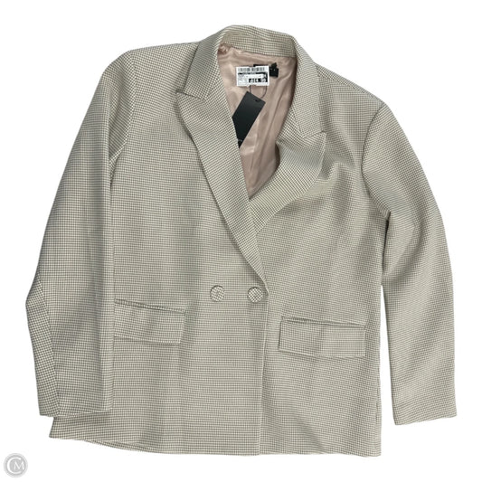 Blazer By Clothes Mentor In Cream & Tan, Size: L