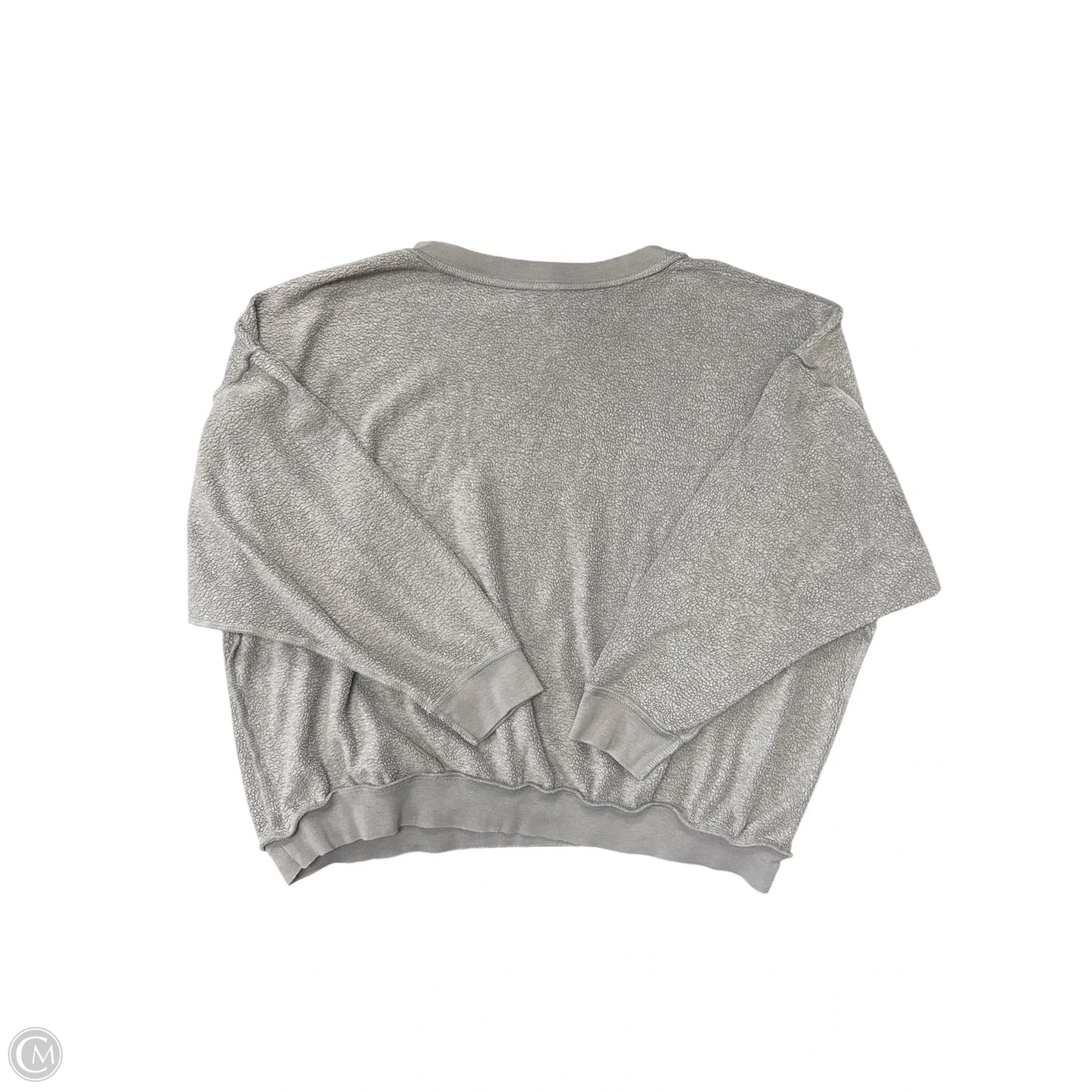 Sweatshirt Crewneck By Free People In Grey, Size: Xs