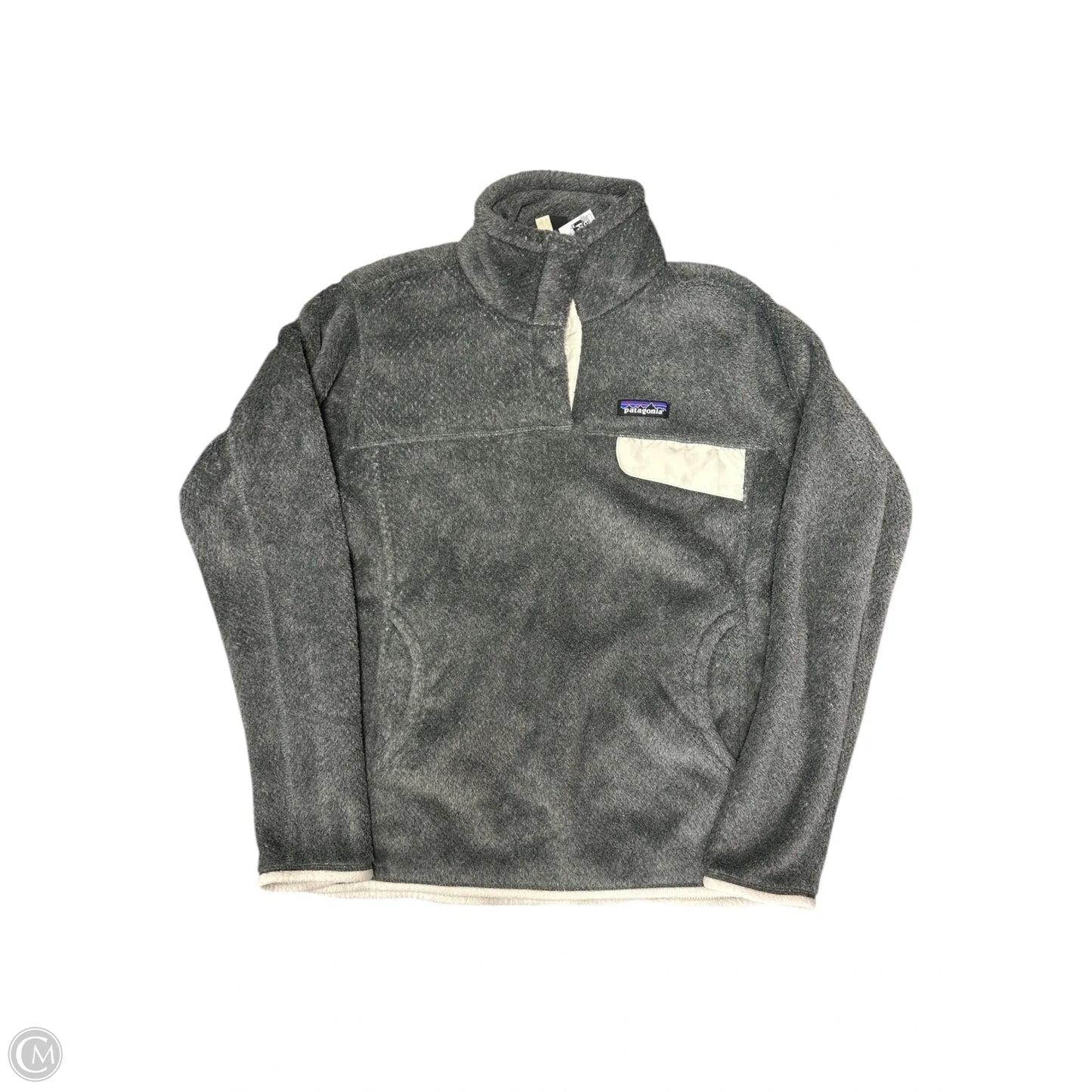 Sweatshirt Collar By Patagonia In Grey, Size: M