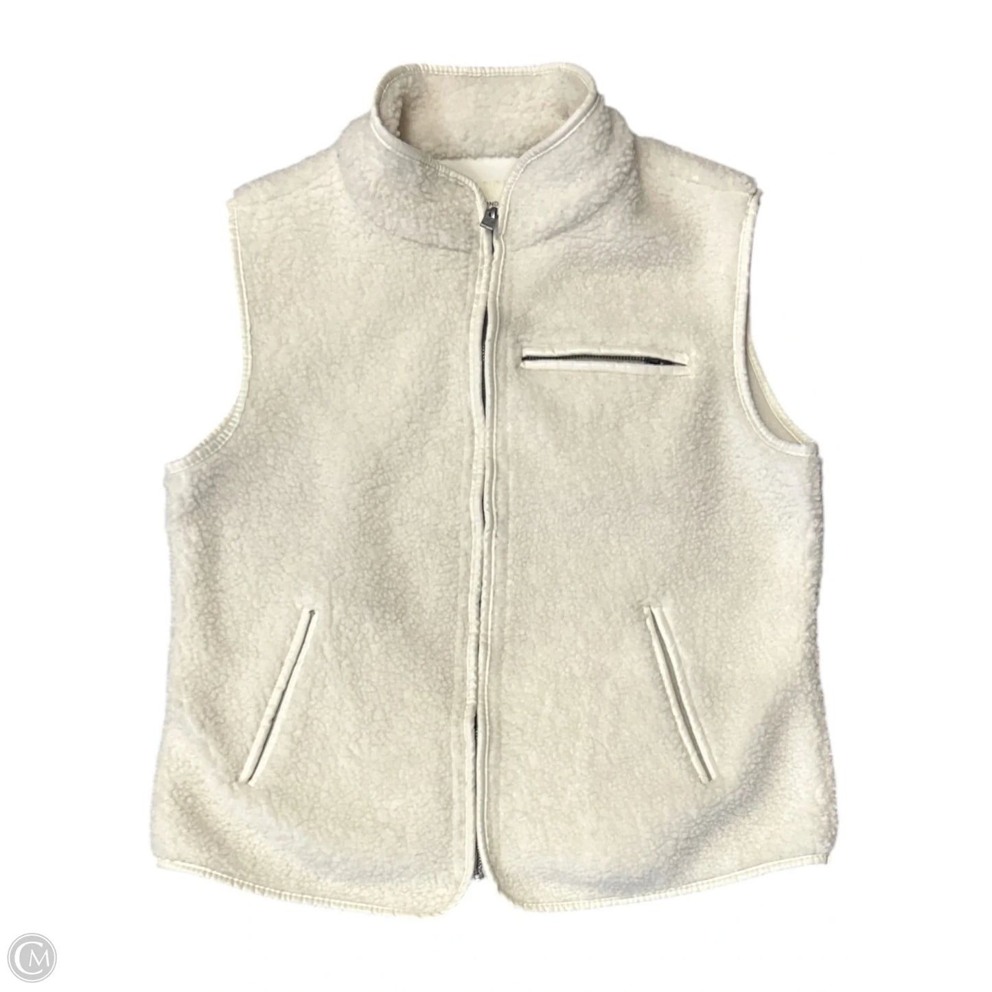 Vest Faux Fur & Sherpa By Cmb In White, Size: S