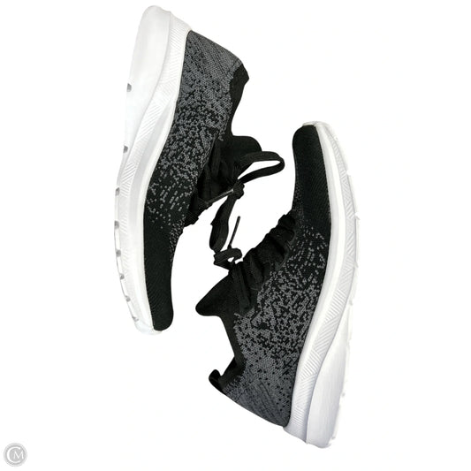 Shoes Athletic By Cushionaire In Black & Grey, Size: 6.5