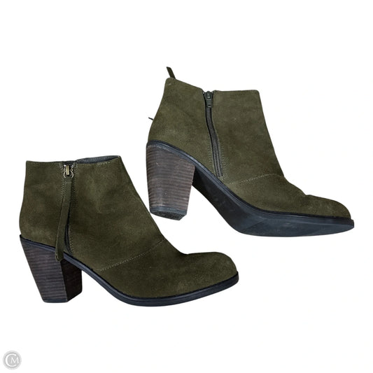 Boots Ankle Heels By Crown Vintage In Green, Size: 10