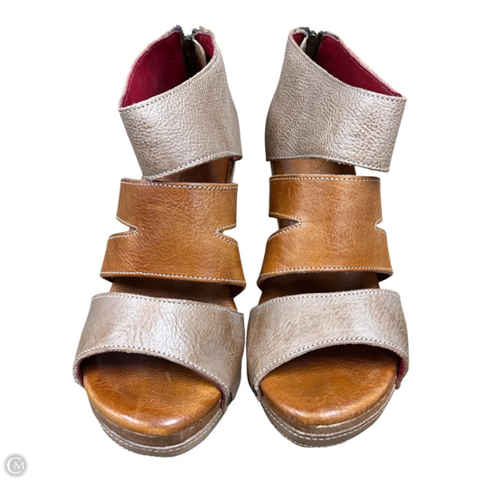 Sandals Heels Wedge By Bed Stu In Brown, Size: 9