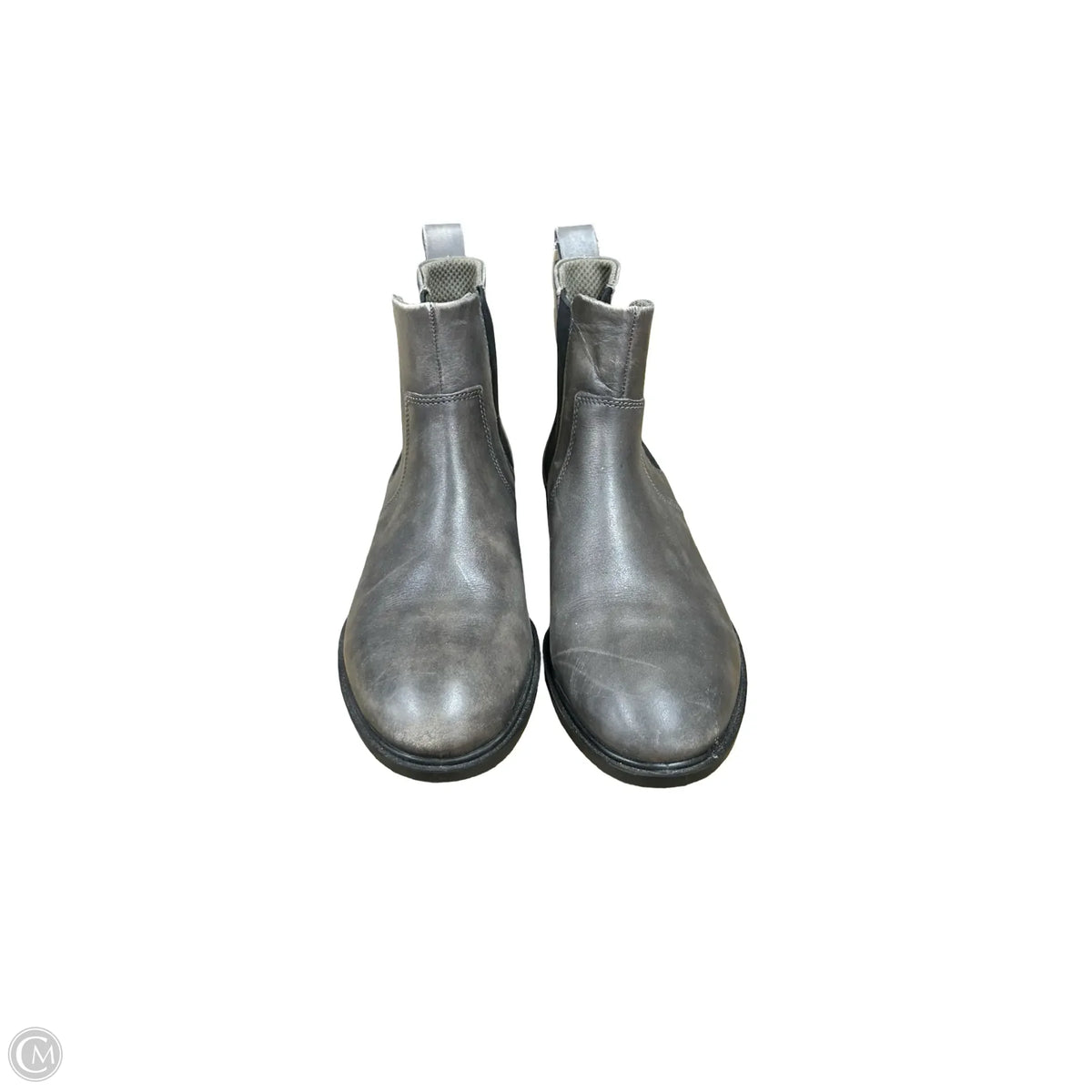 Boots Ankle Flats By Ecco In Grey, Size: 10.5