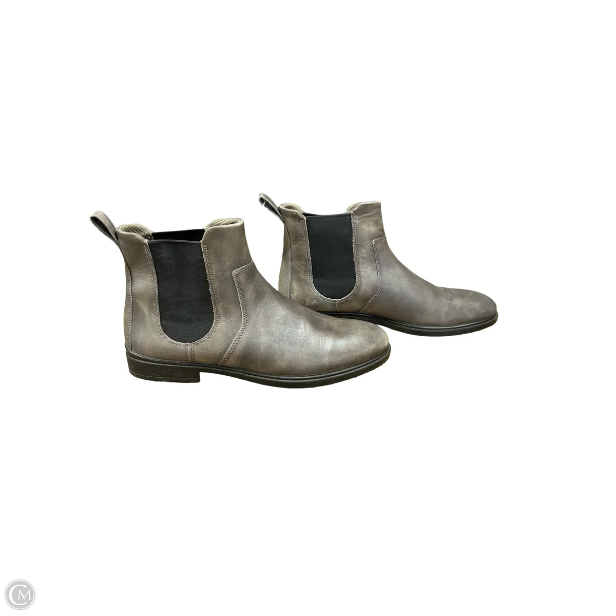 Boots Ankle Flats By Ecco In Grey, Size: 10.5