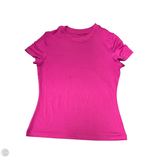 Top Short Sleeve By 7diamonds In Pink, Size: S