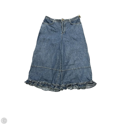 Pants Wide Leg By We The Free In Blue Denim, Size: L