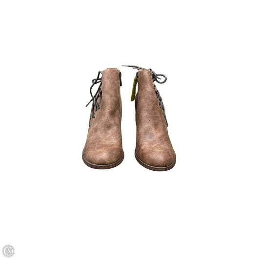 Boots Ankle Heels By Dream Pairs In Brown, Size: 8.5