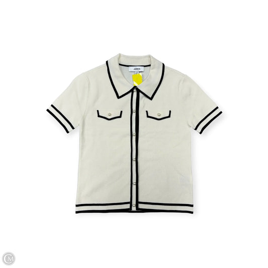 Top Short Sleeve Designer By Jason Wu In Black & Cream, Size: S