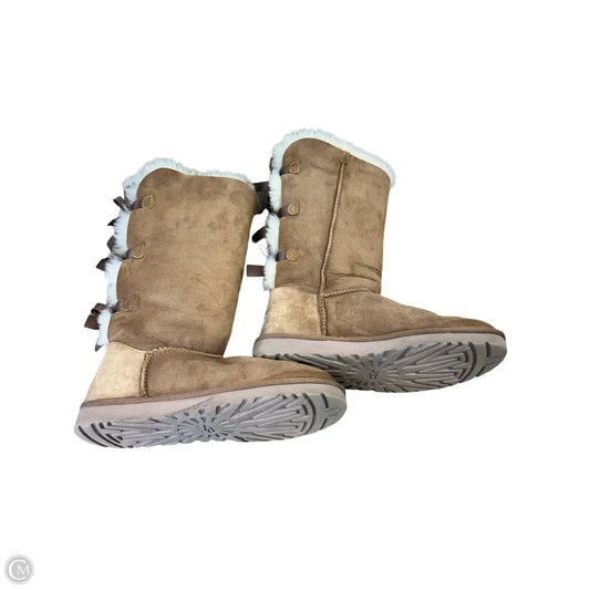 Boots Designer By Ugg In Brown, Size: 9