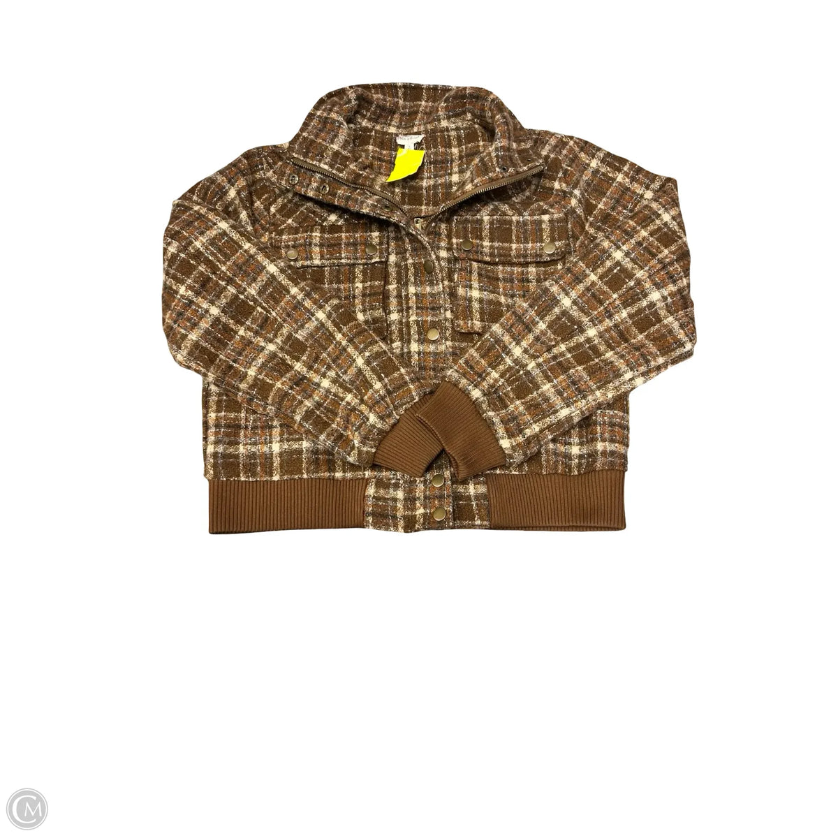 Jacket Other By Hem & Thread In Brown & Cream, Size: S