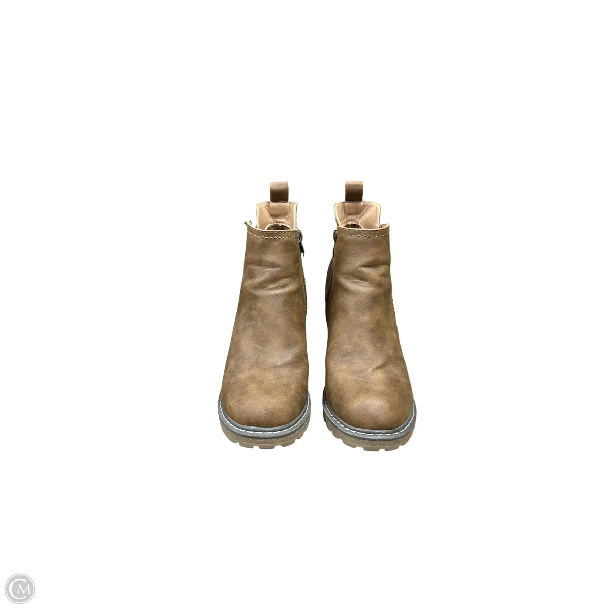 Boots Ankle Heels By Corkys In Brown, Size: 7