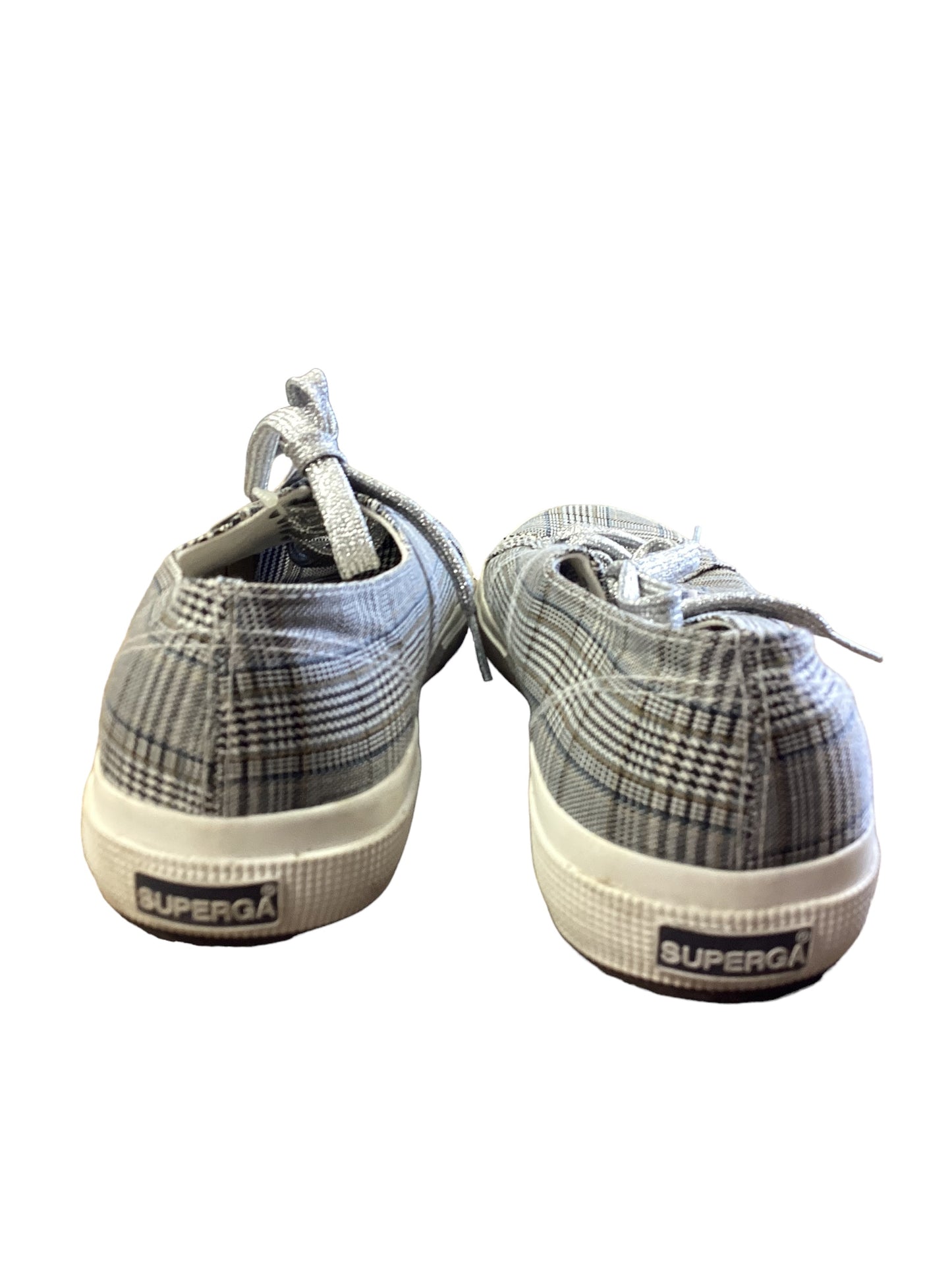 Plaid Pattern Shoes Flats Superga, Size 9.5