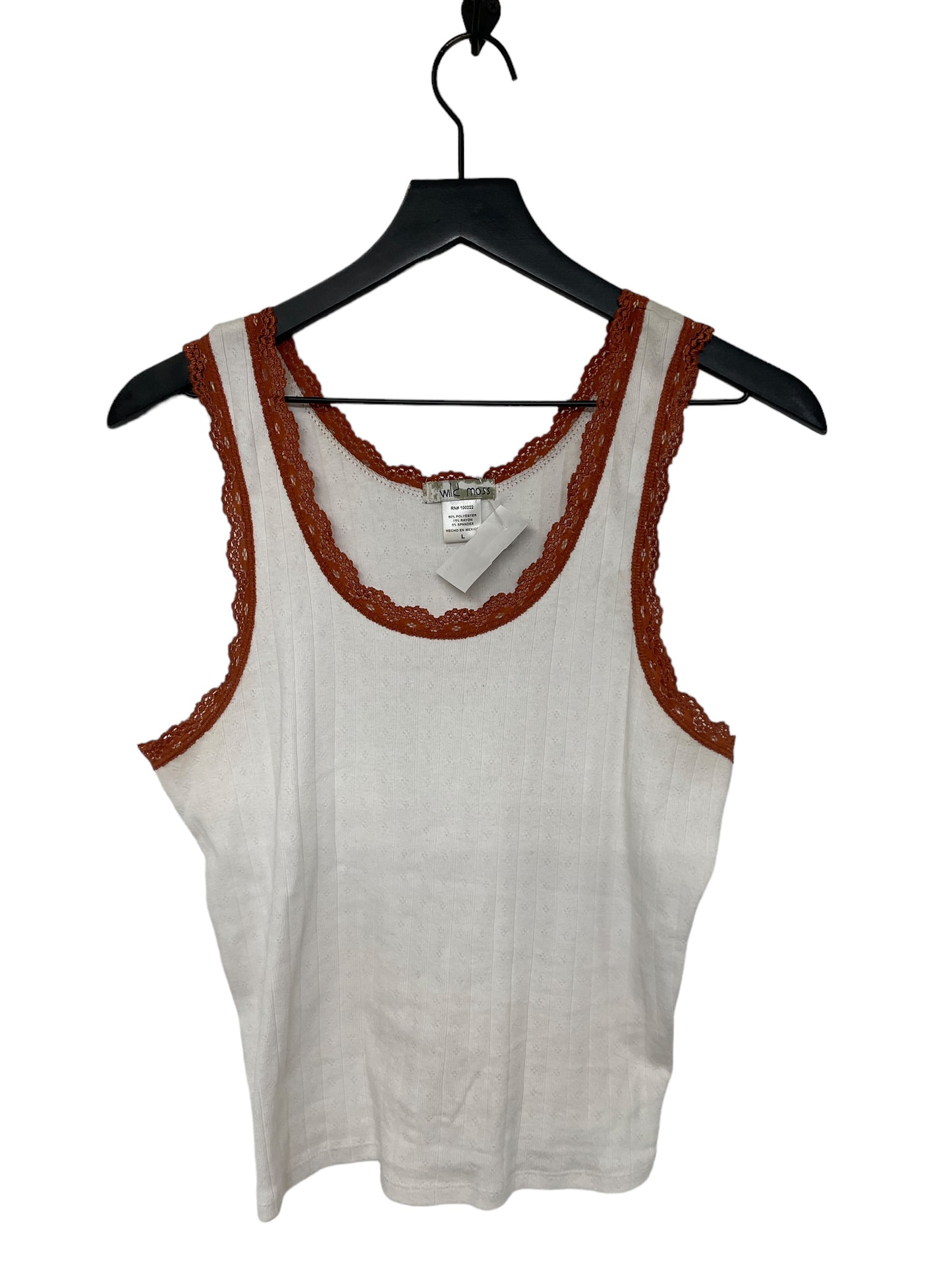 White Top Sleeveless Clothes Mentor, Size L