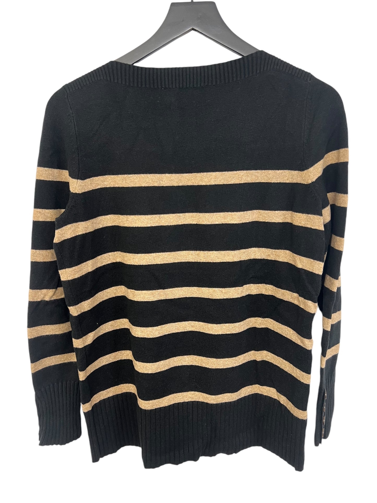 Sweater By Loft In Black & Brown, Size: M