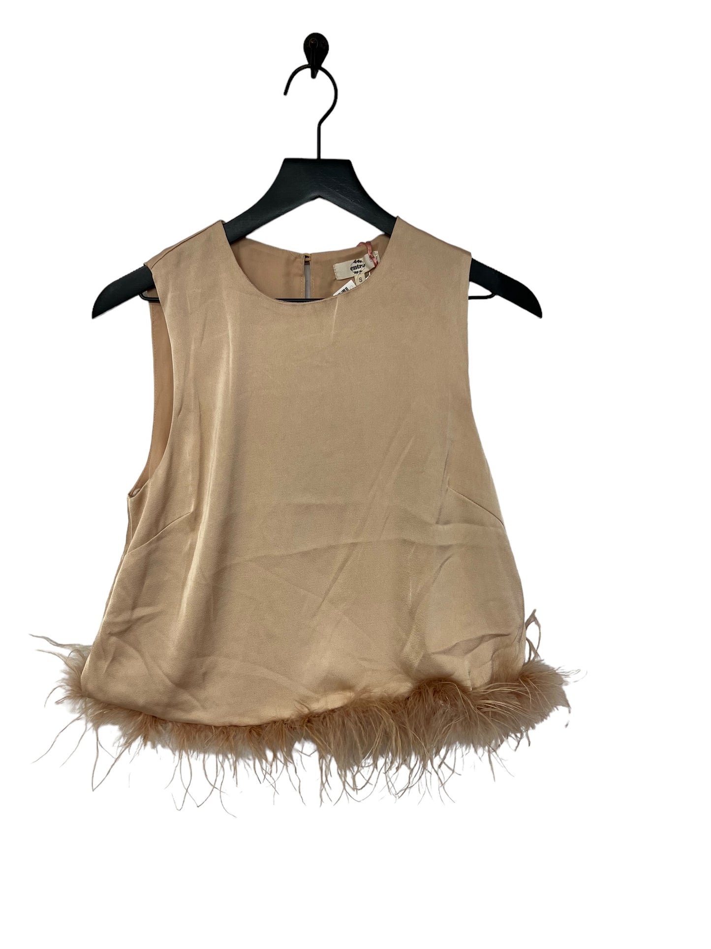 Top Sleeveless By Entro In Tan, Size: S