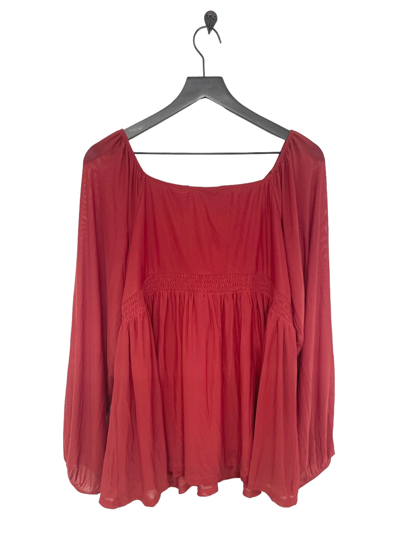 Top Long Sleeve By Torrid In Red, Size: 1x