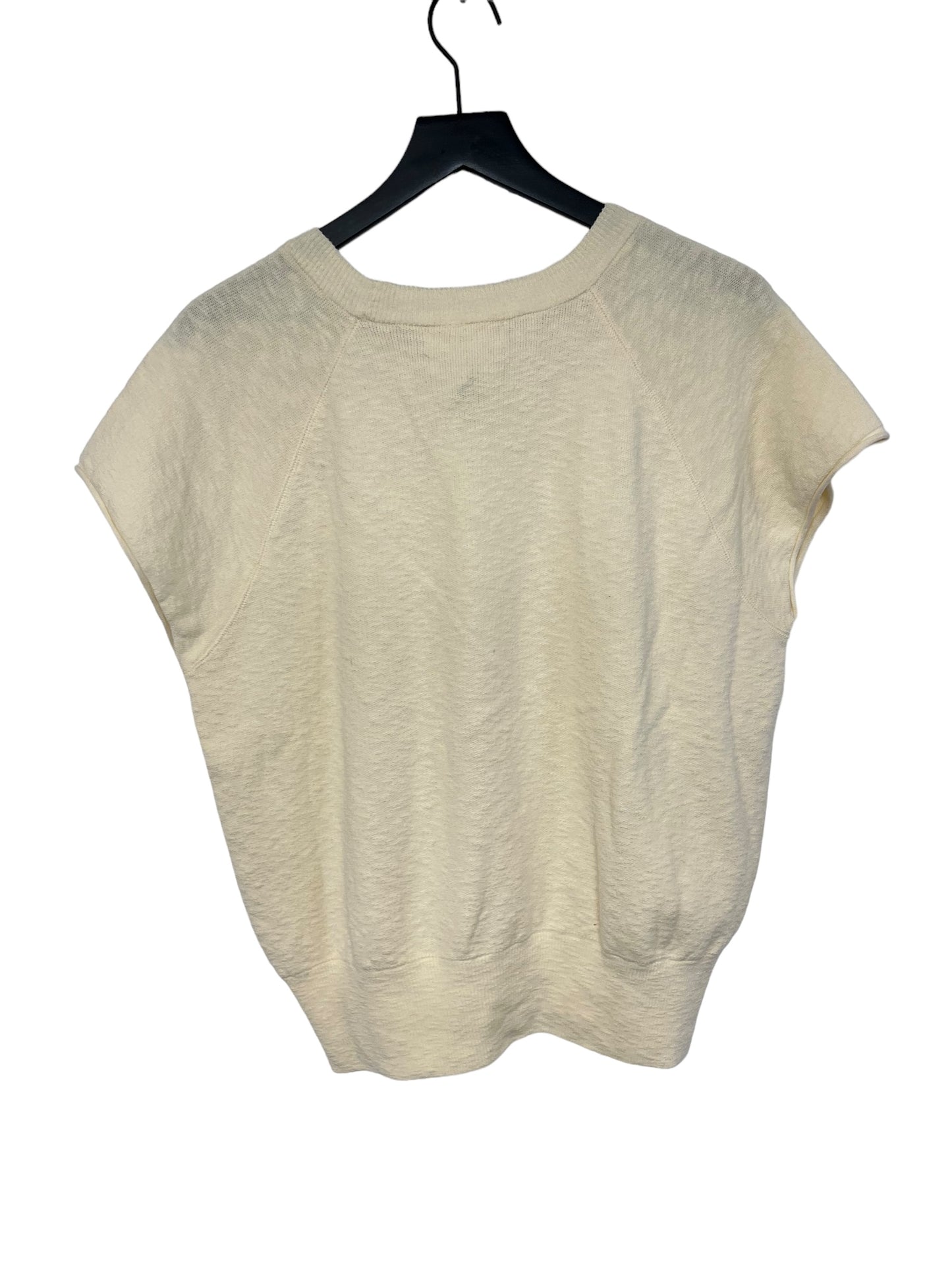 Sweater Short Sleeve By By Together In Cream, Size: M