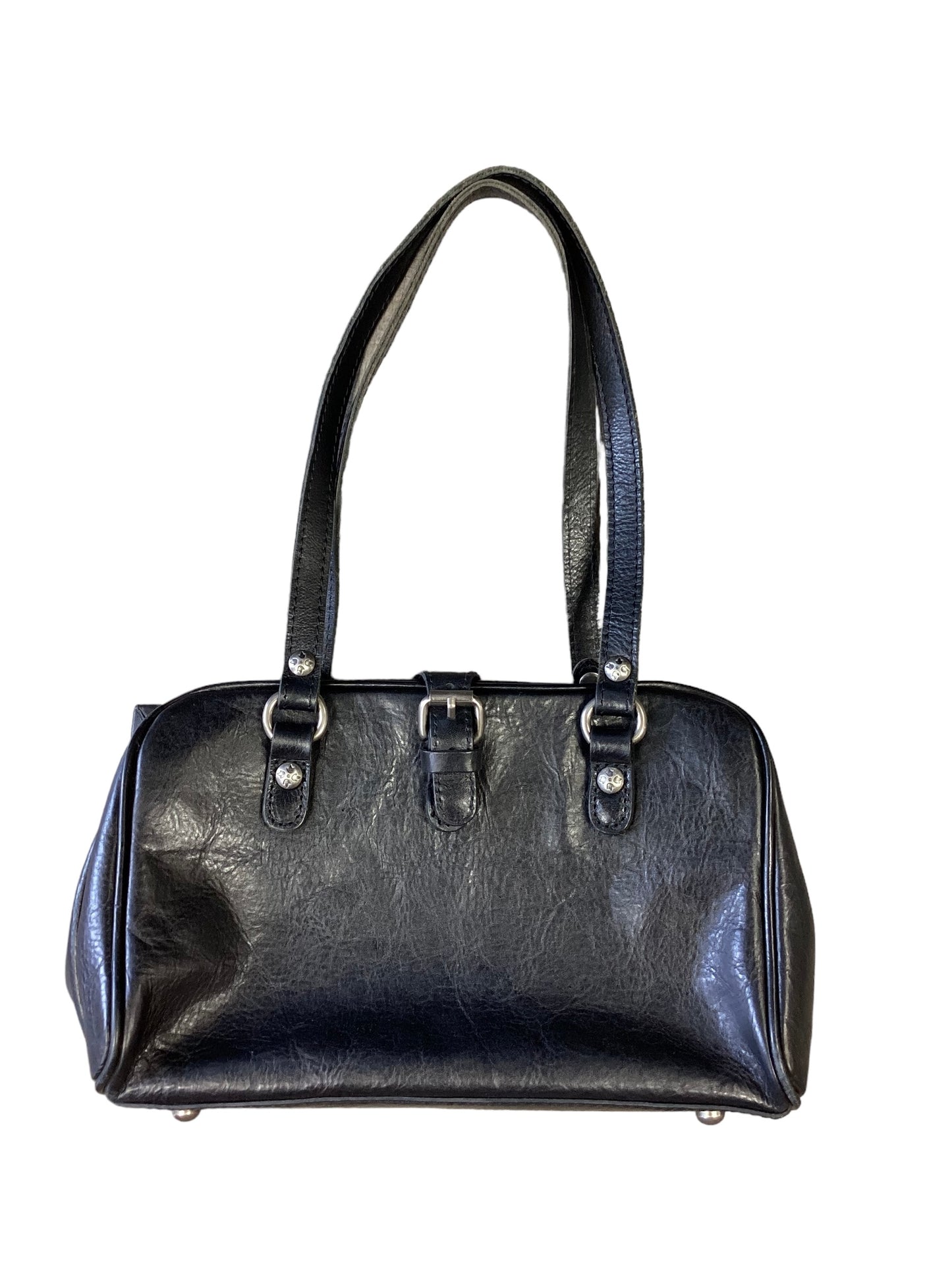 Handbag Leather By Patricia Locke, Size: Medium