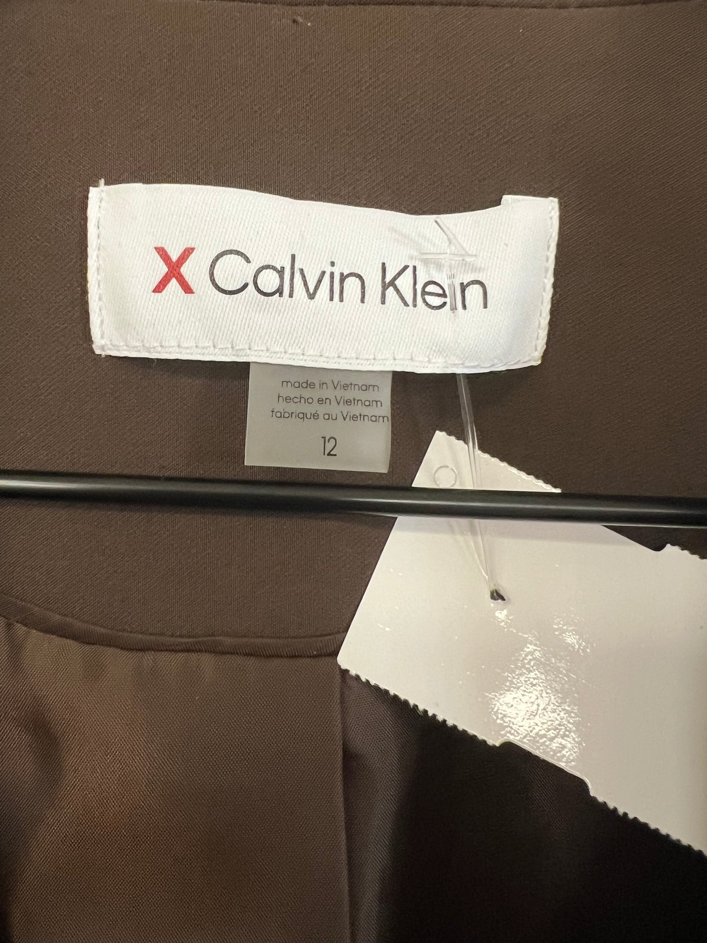 Blazer By Calvin Klein In Brown, Size: 12