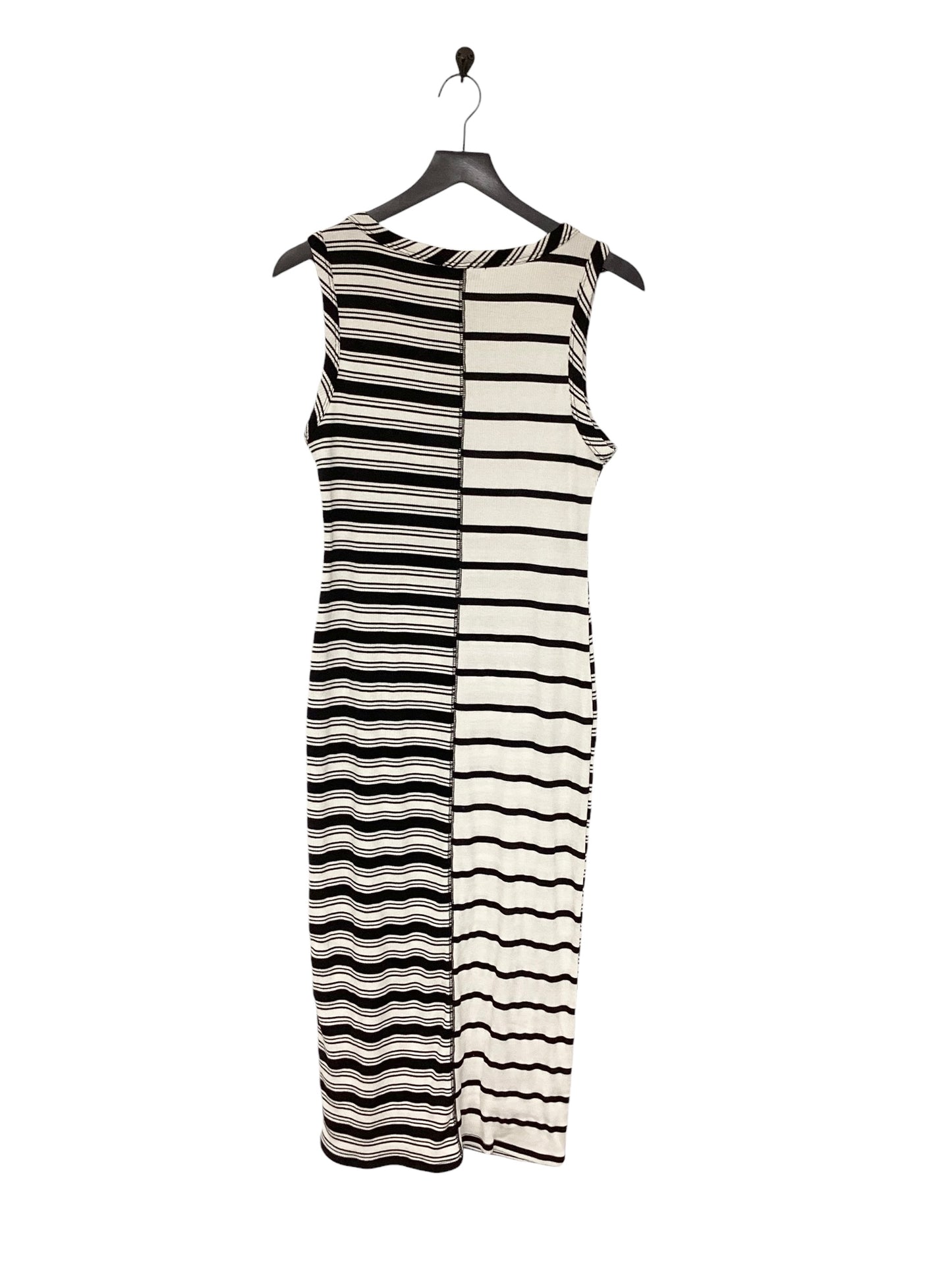 Dress Casual Midi By Gilli In Black & Cream, Size: L