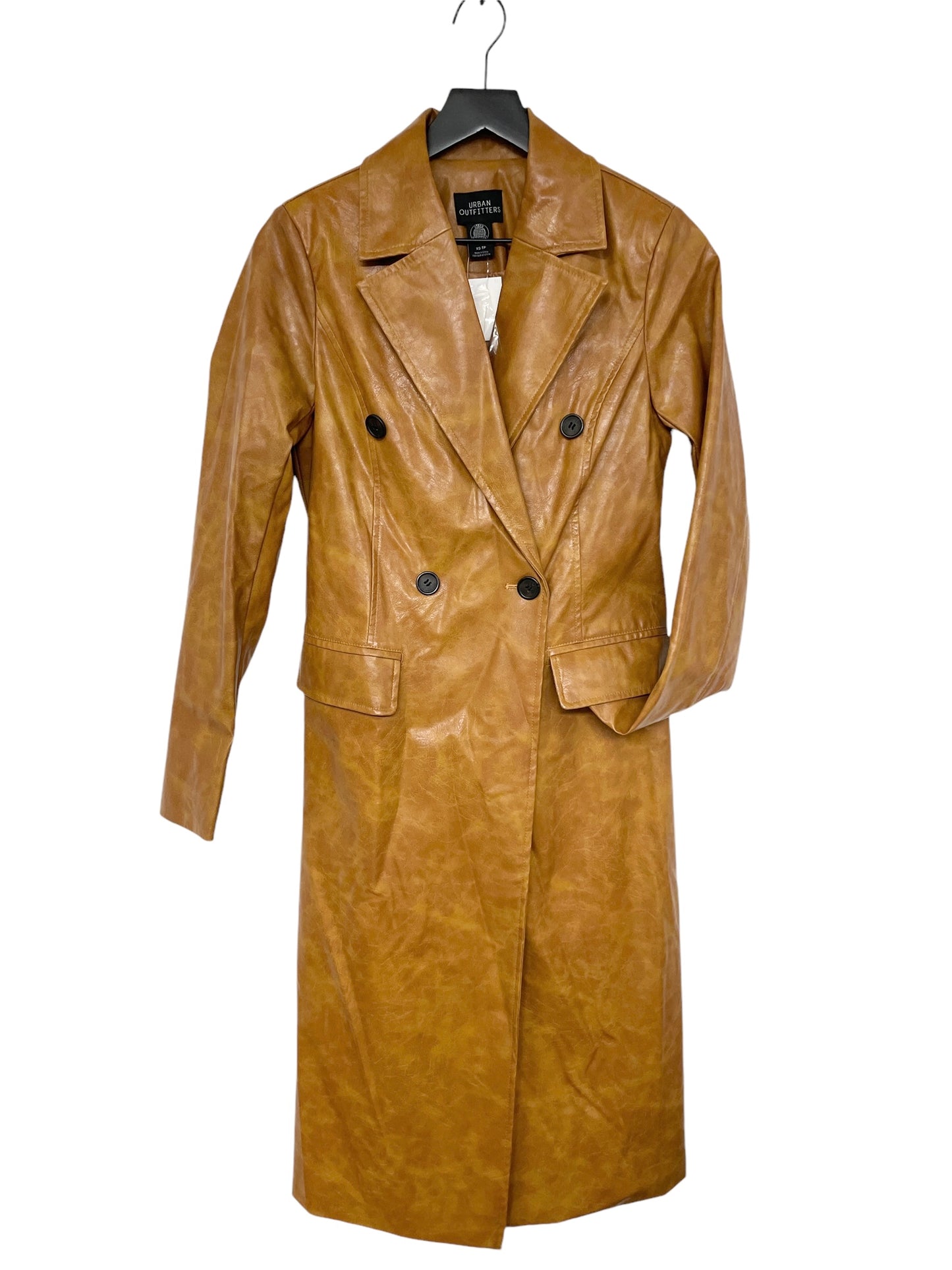 Coat Trench Coat By Urban Outfitters In Brown, Size: Xs