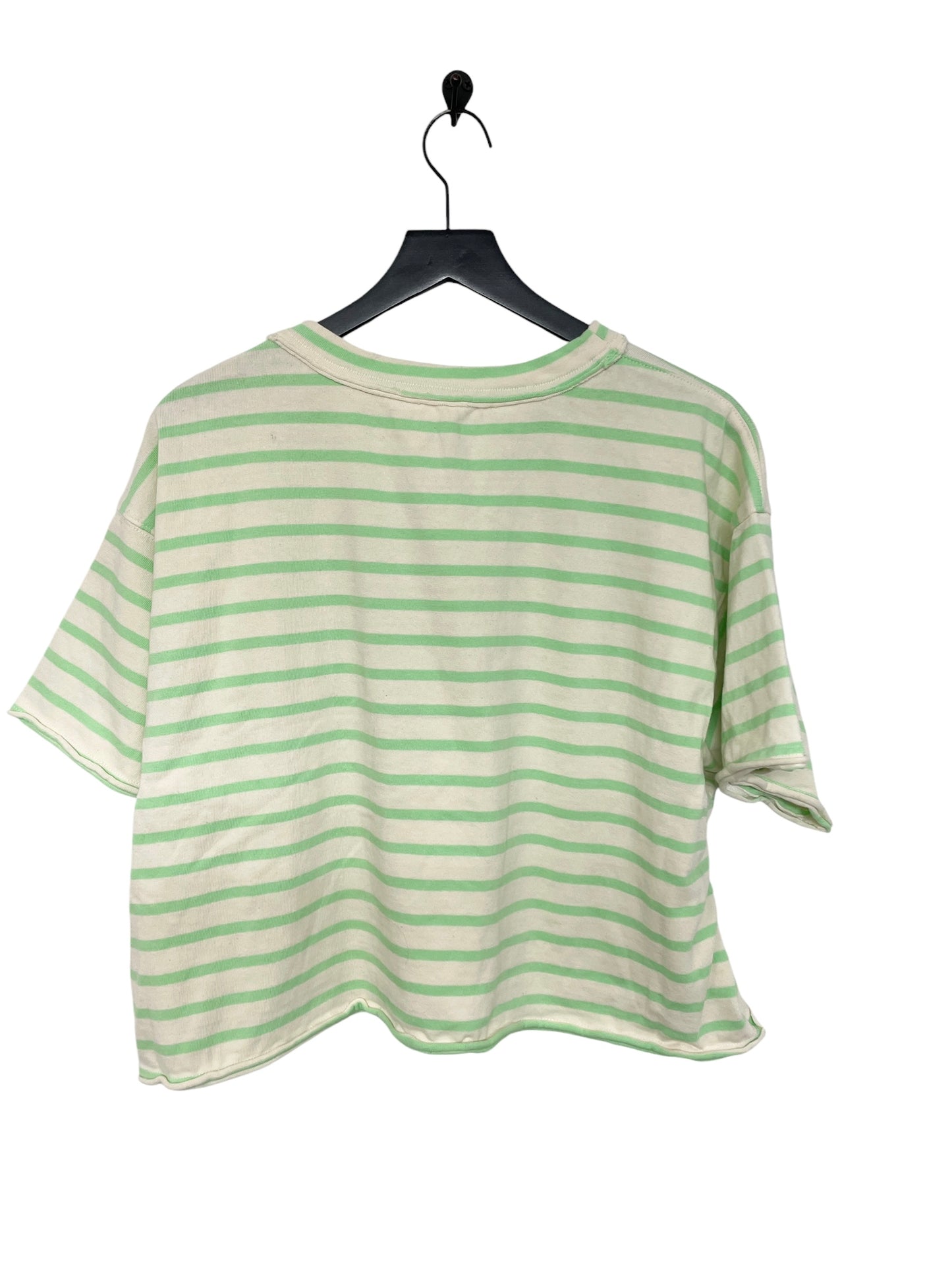 Top Short Sleeve By By Together In Green & Tan, Size: M