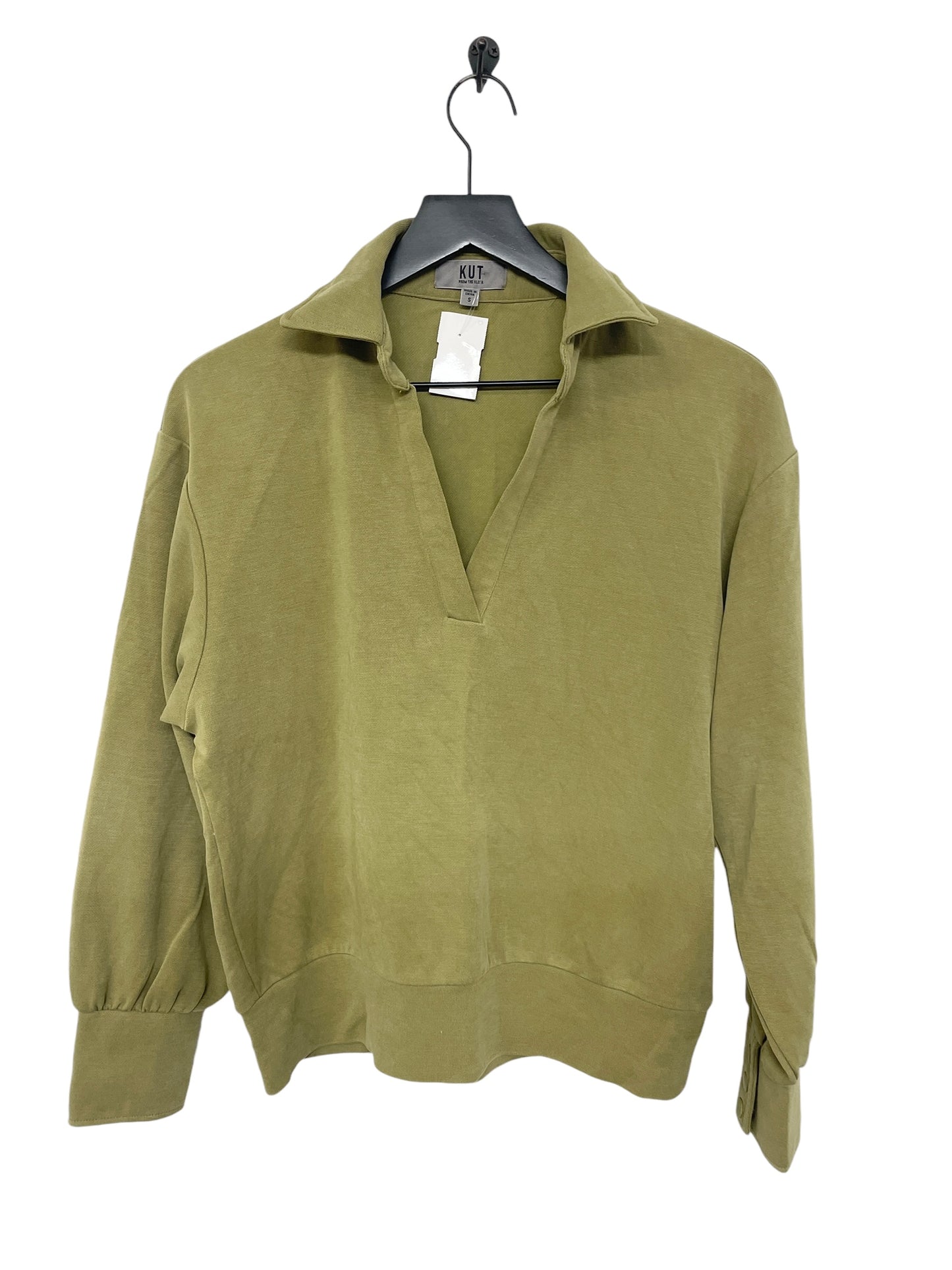 Top Long Sleeve By Kut In Green, Size: S