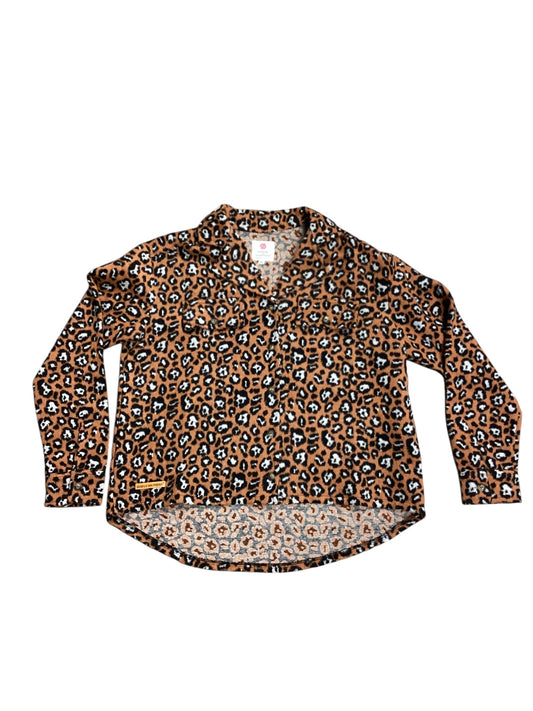 Jacket Shirt By Simply Southern In Animal Print, Size: 2x