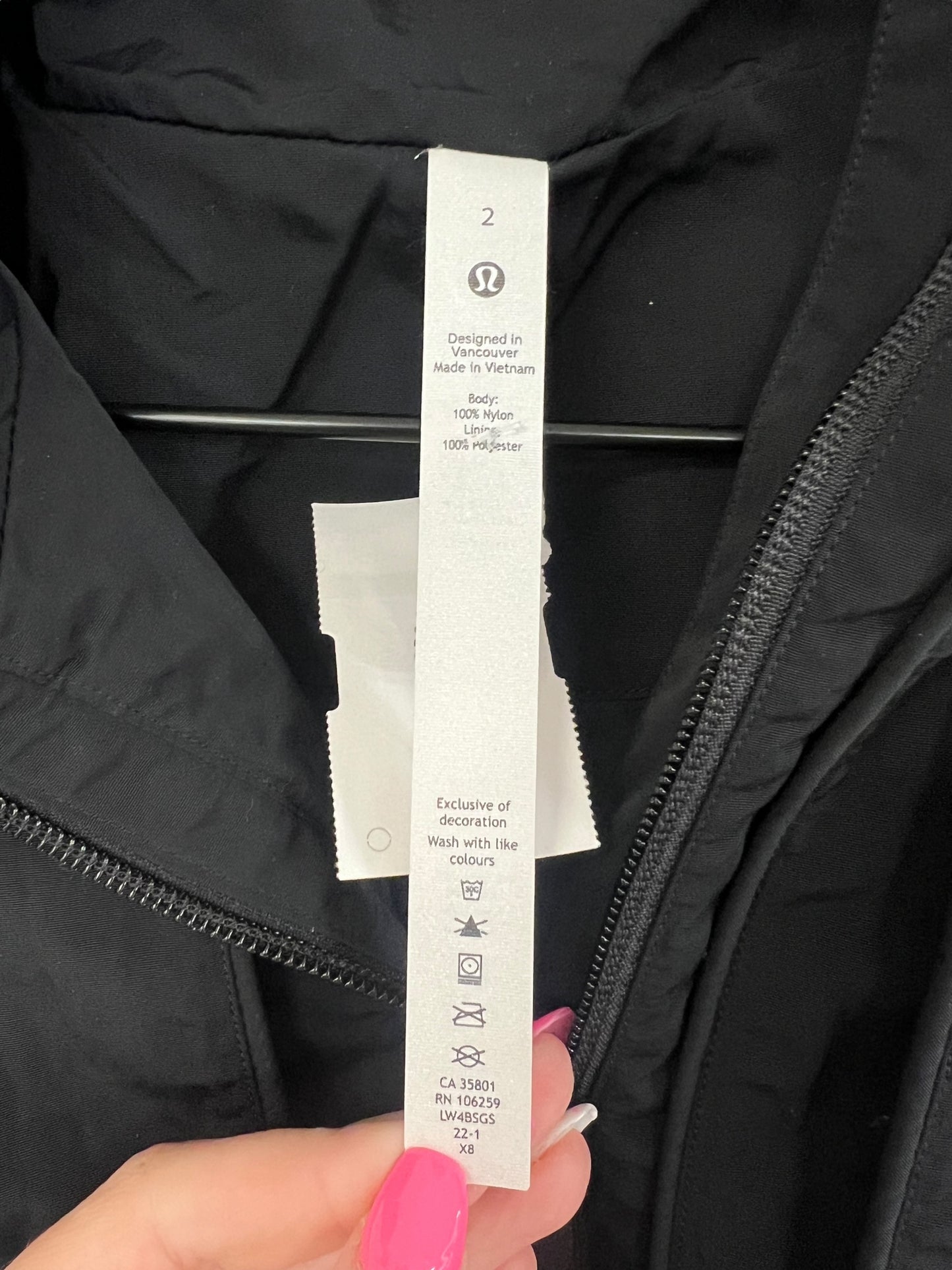 Jacket Other By Lululemon In Black, Size: 2