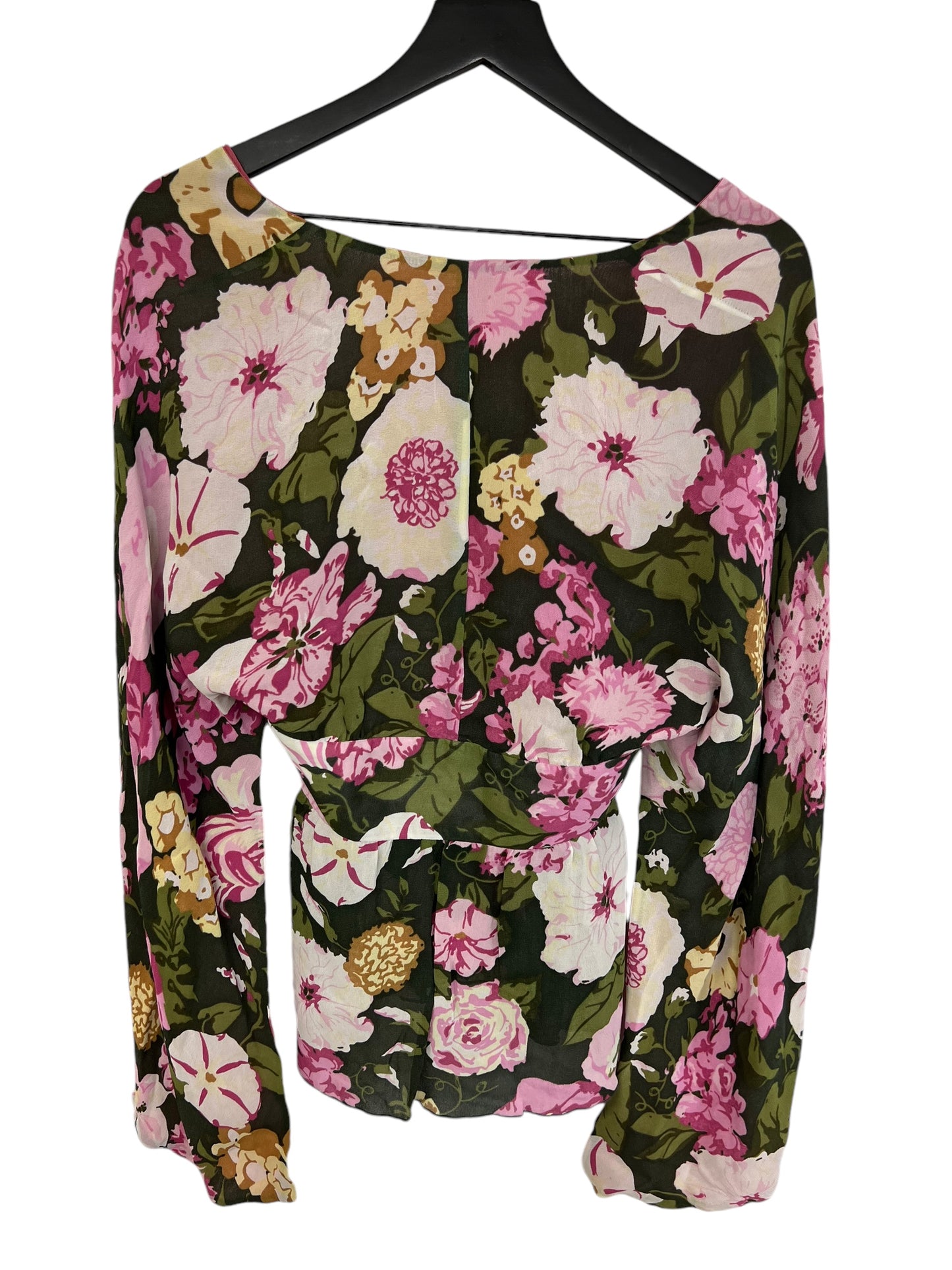 Top Long Sleeve By Valentino-garavani In Floral Print, Size: M