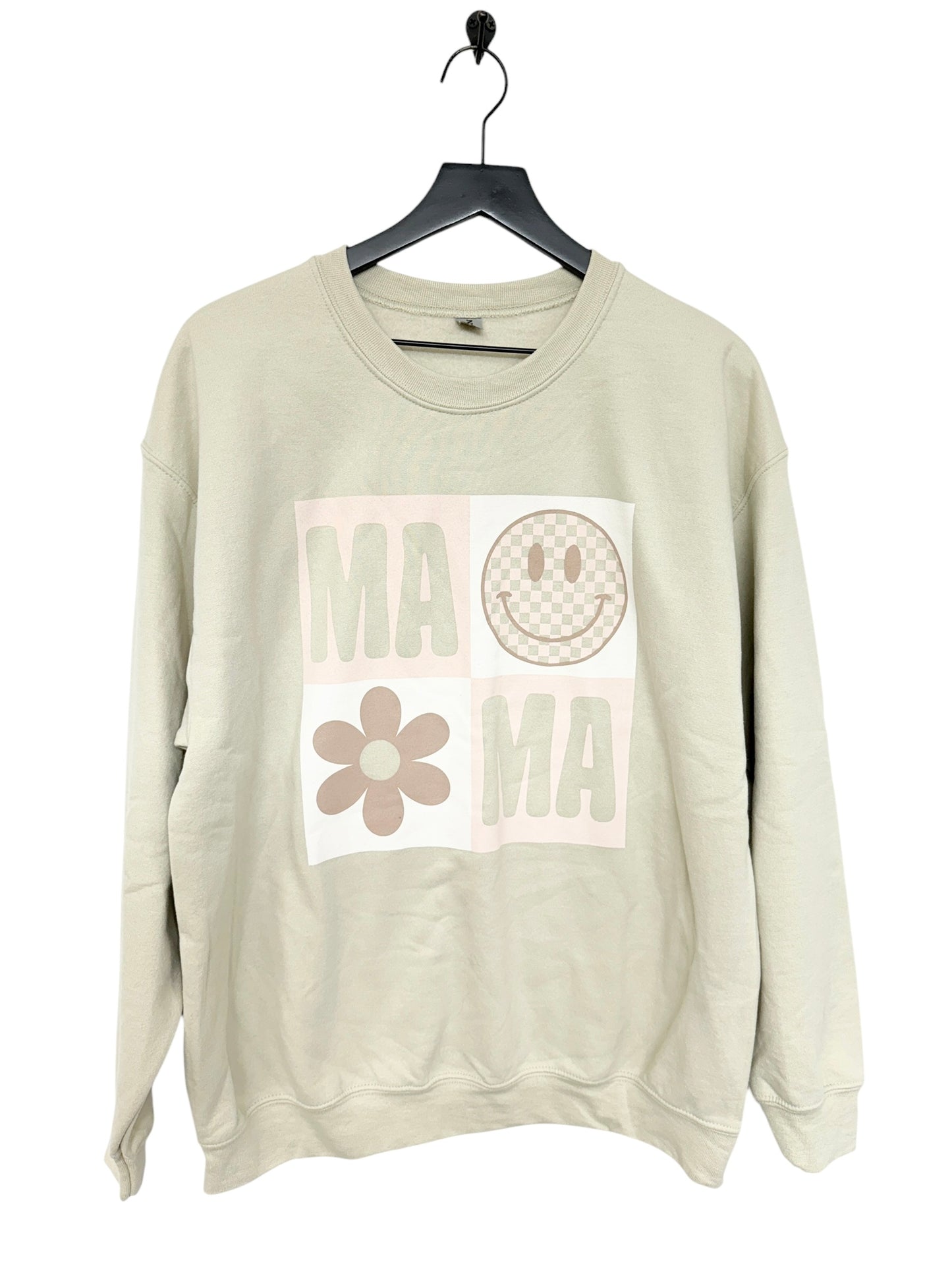 Sweatshirt Crewneck By Gildan In Tan, Size: L