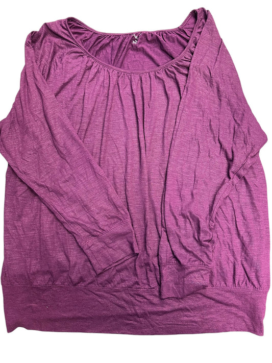 Top Long Sleeve By Lane Bryant In Purple, Size: 4x