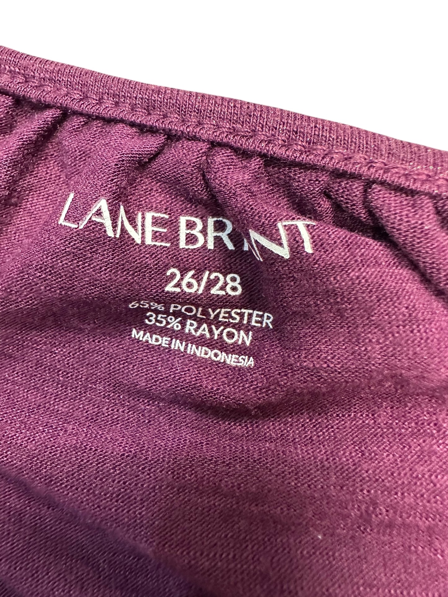 Top Long Sleeve By Lane Bryant In Purple, Size: 4x