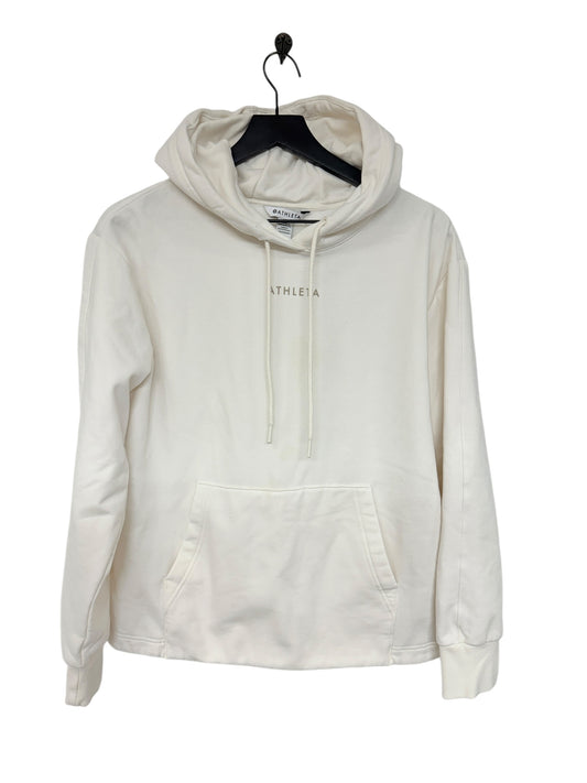 Athletic Sweatshirt Hoodie By Athleta In White, Size: M