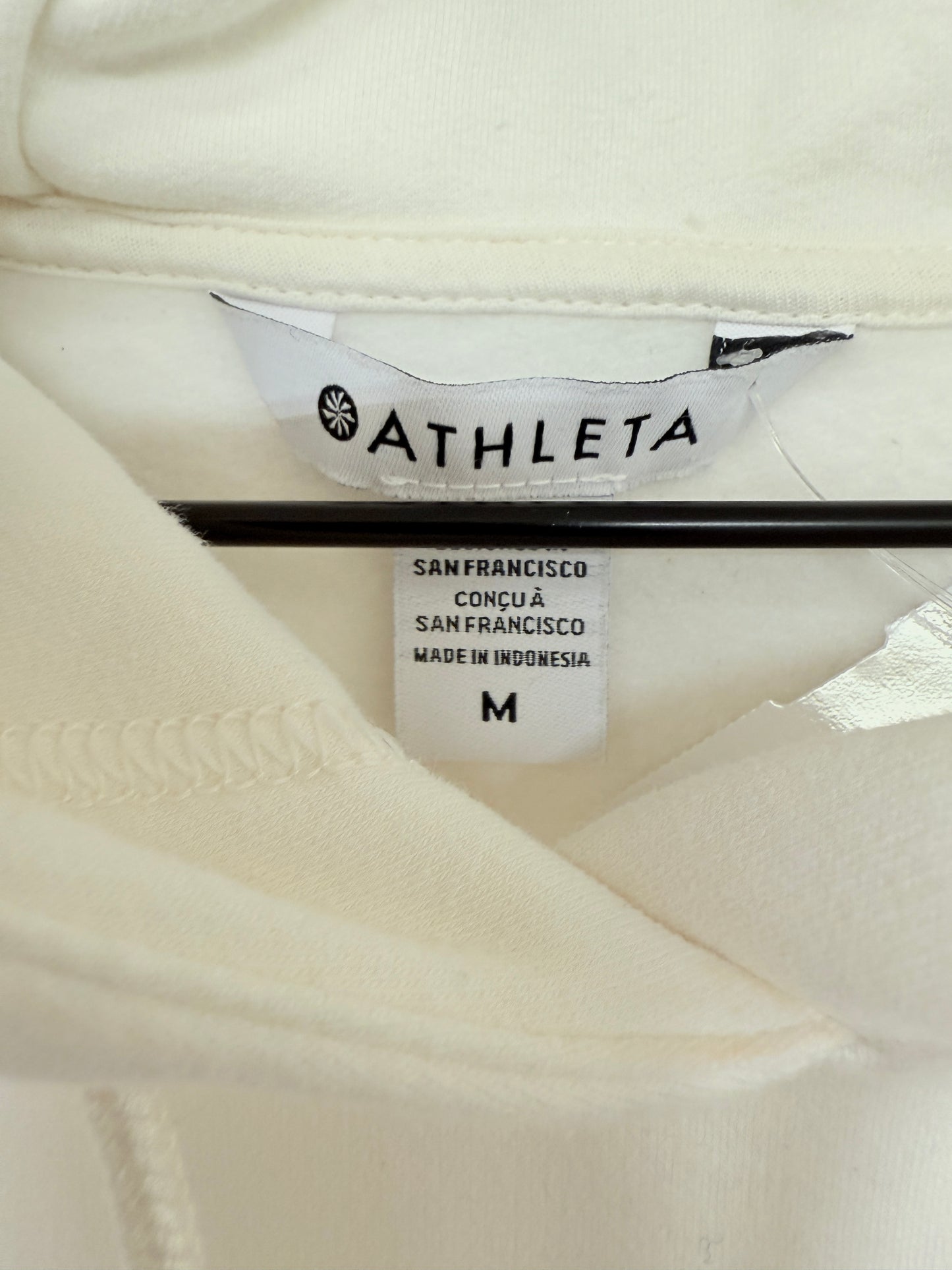 Athletic Sweatshirt Hoodie By Athleta In White, Size: M