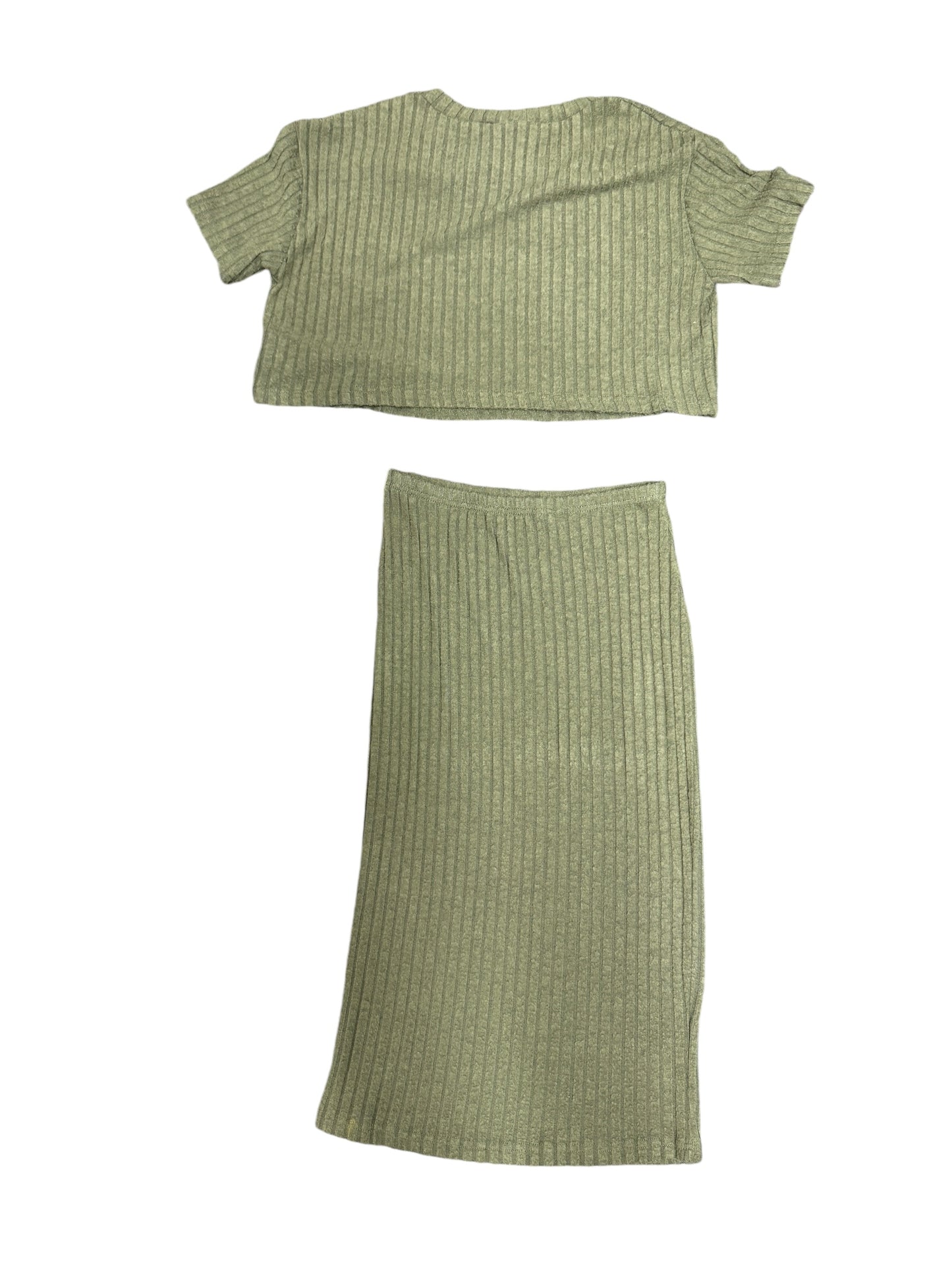 Skirt Set 2pc By Shein In Green, Size: M