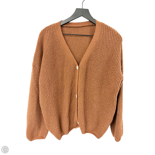 Sweater Cardigan By Clothes Mentor In Brown, Size: L