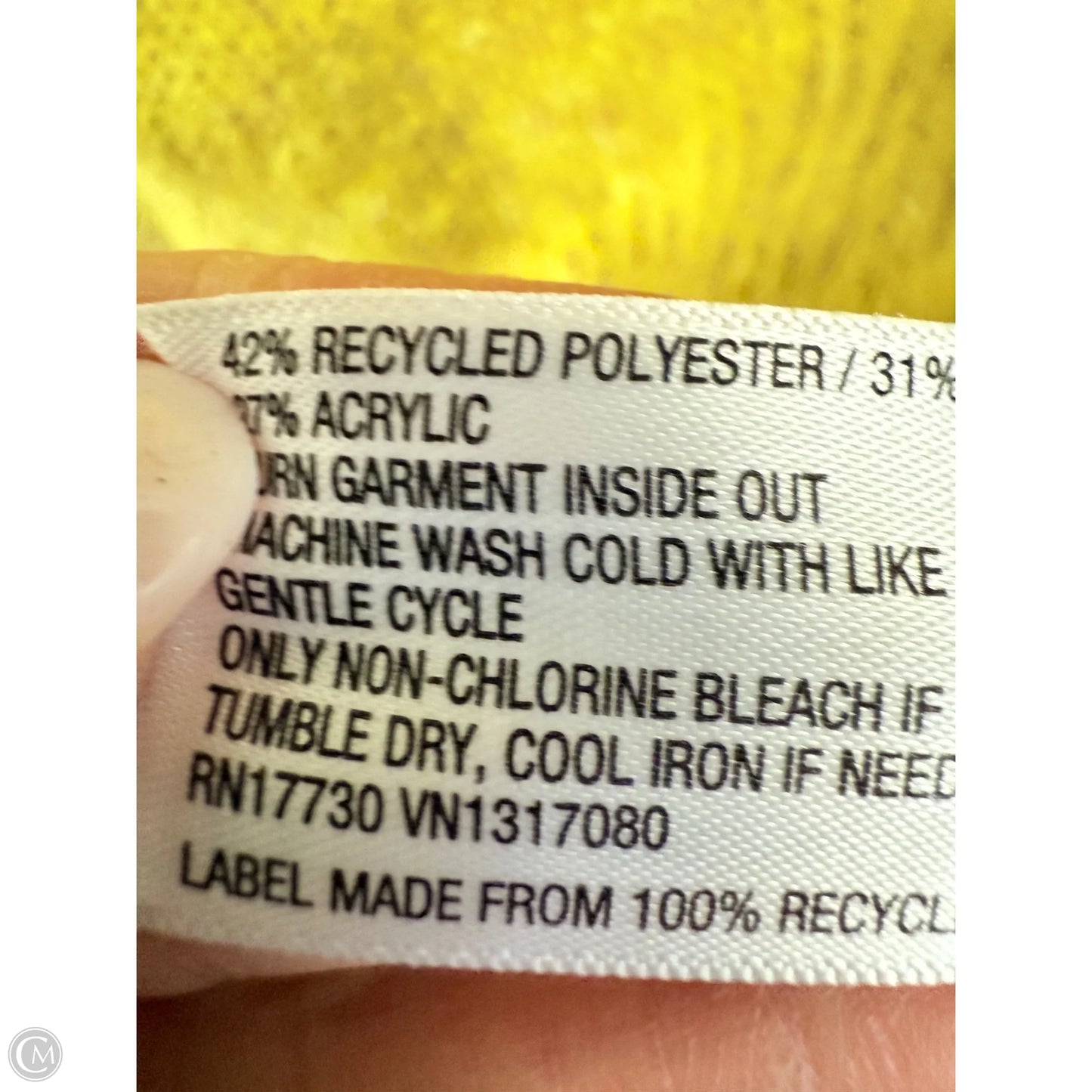 Sweater By Clothes Mentor In Yellow, Size: M