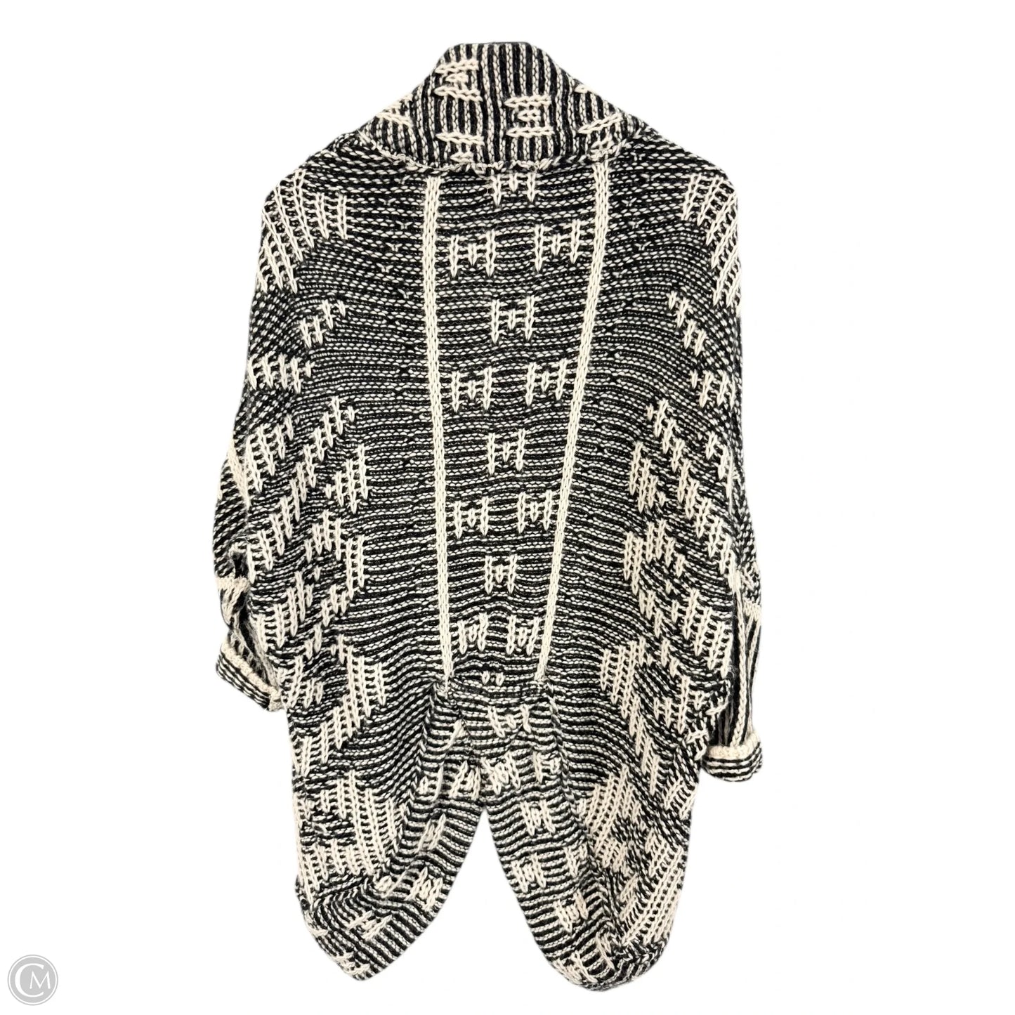 Sweater Cardigan By Taylor & Sage In Black & Cream, Size: S