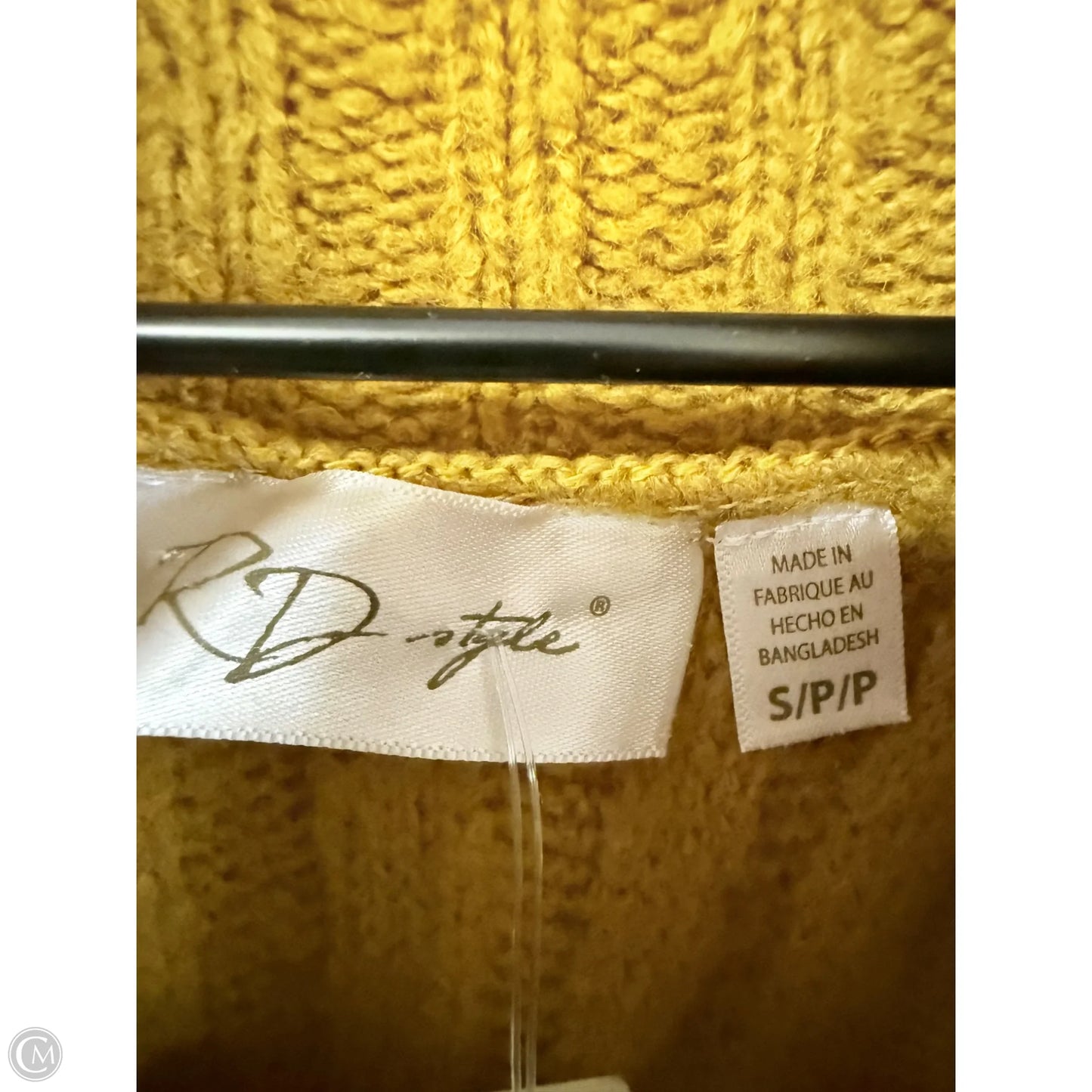 Sweater By Rd Style In Yellow, Size: S