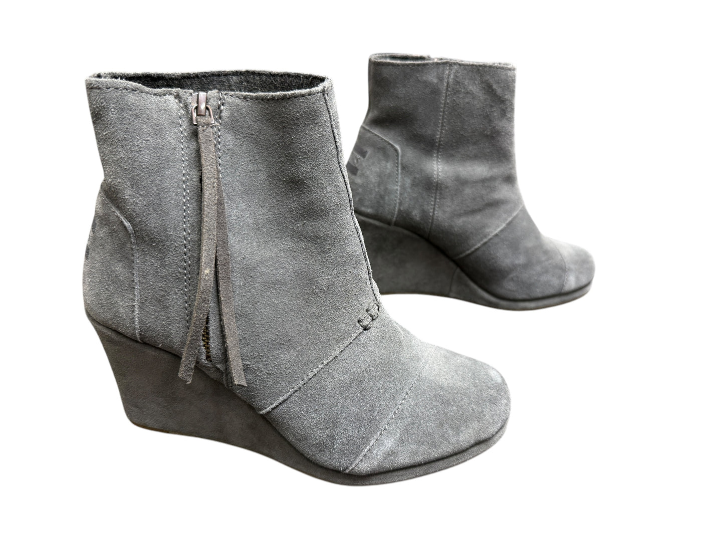 Boots Ankle Heels By Toms In Grey, Size: 7