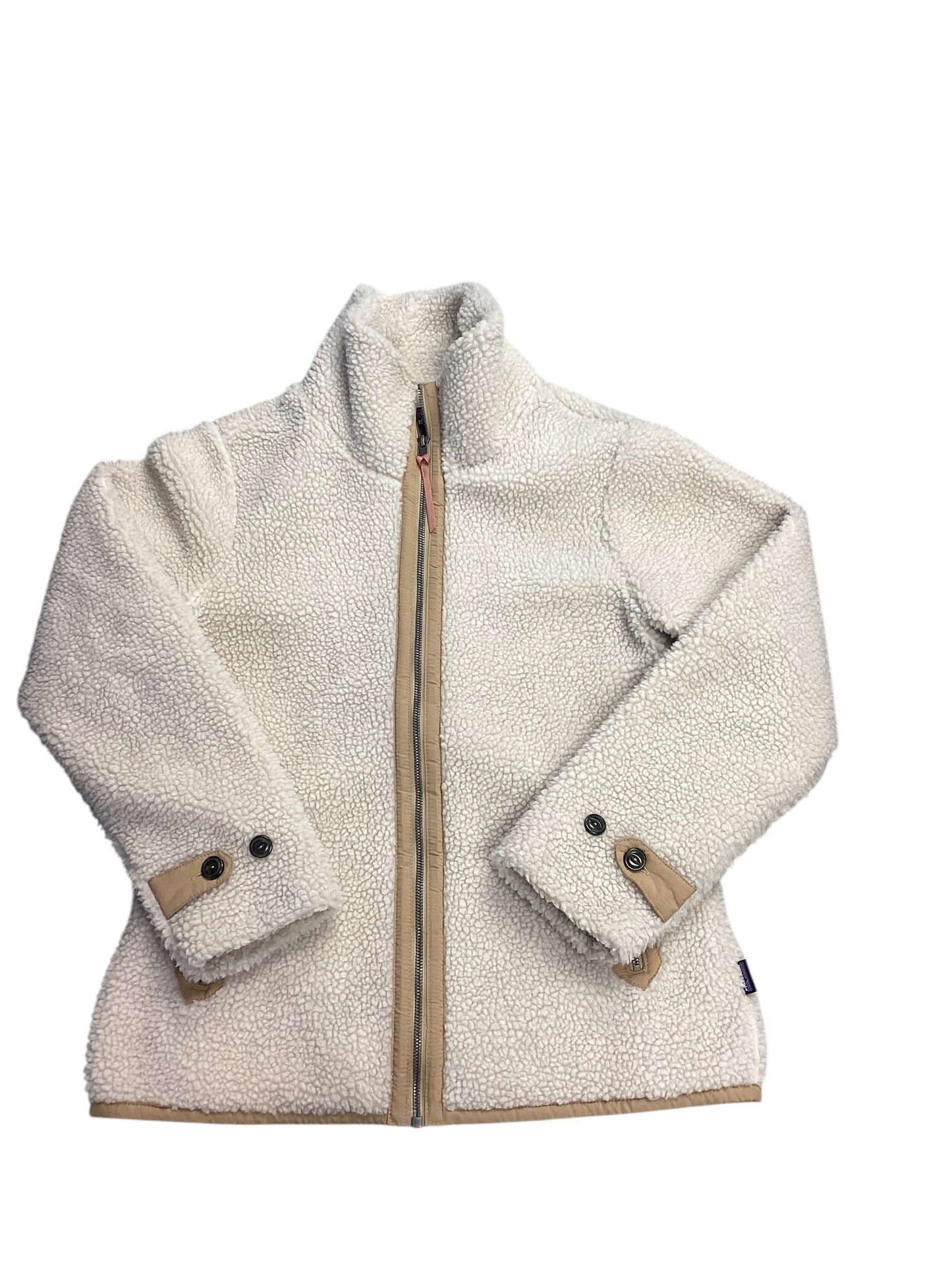 Jacket Fleece By Patagonia In Beige, Size: M