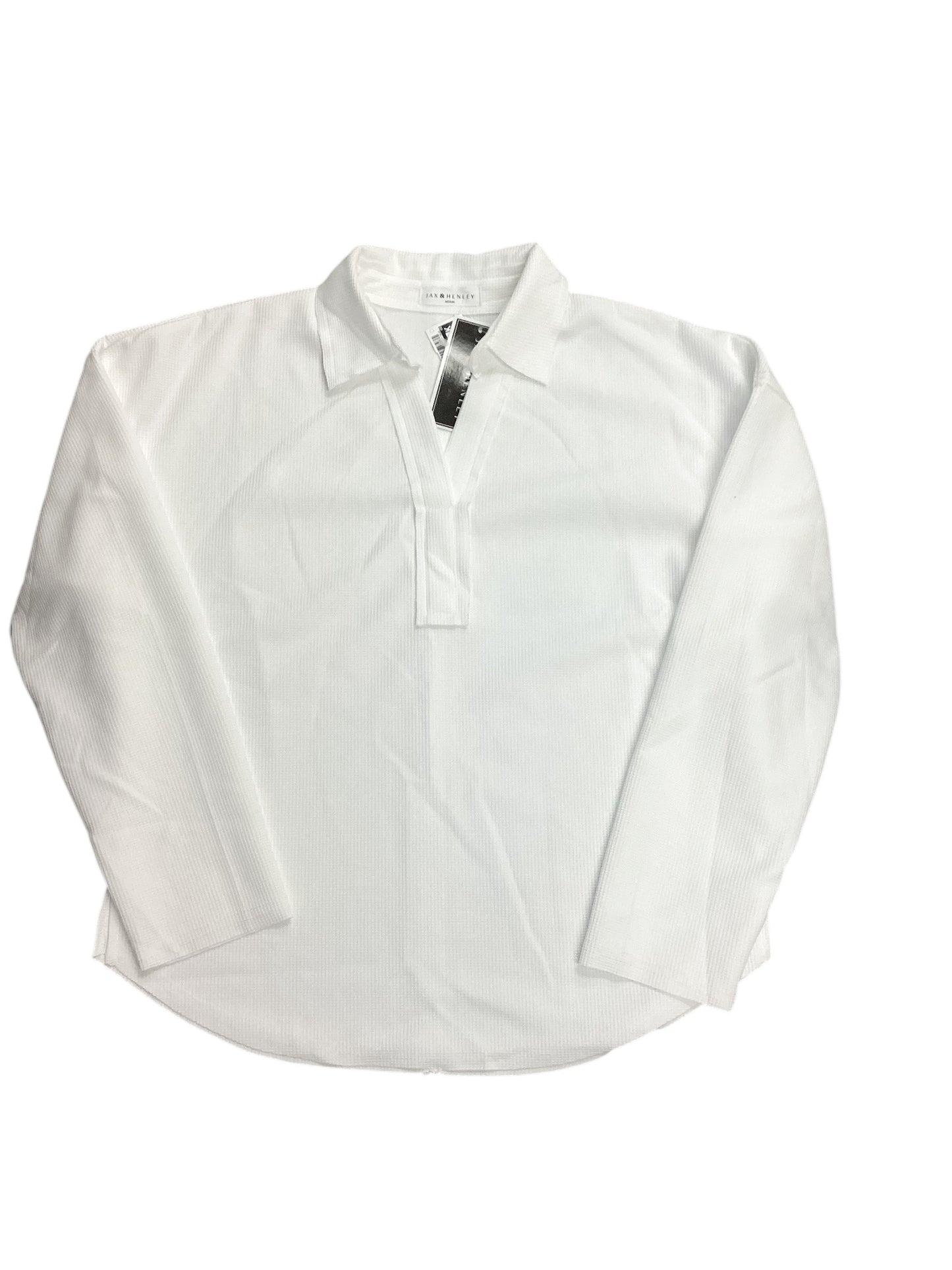 Top Long Sleeve By Cmc In White, Size: M