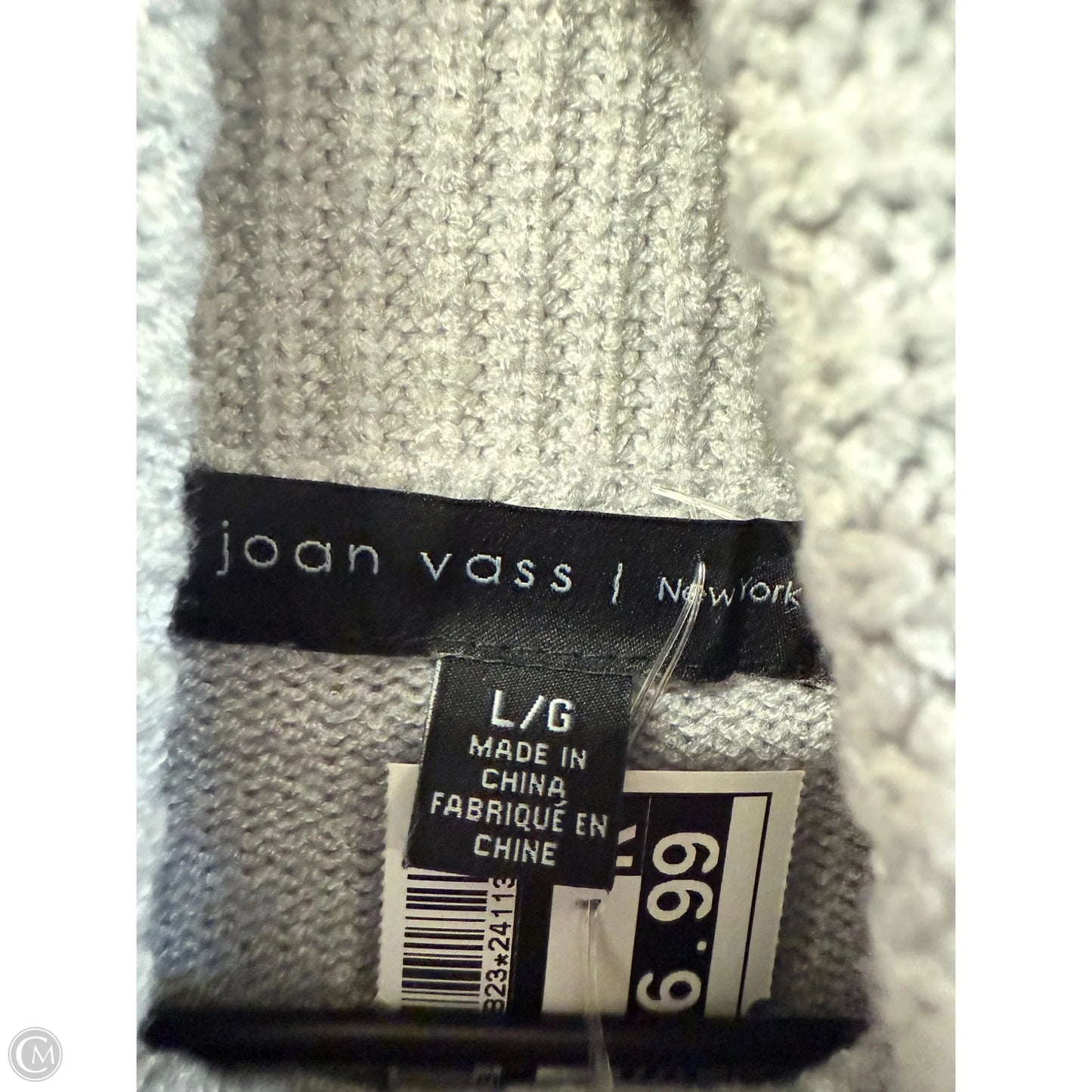 Sweater By Joan Vass In Grey, Size: L